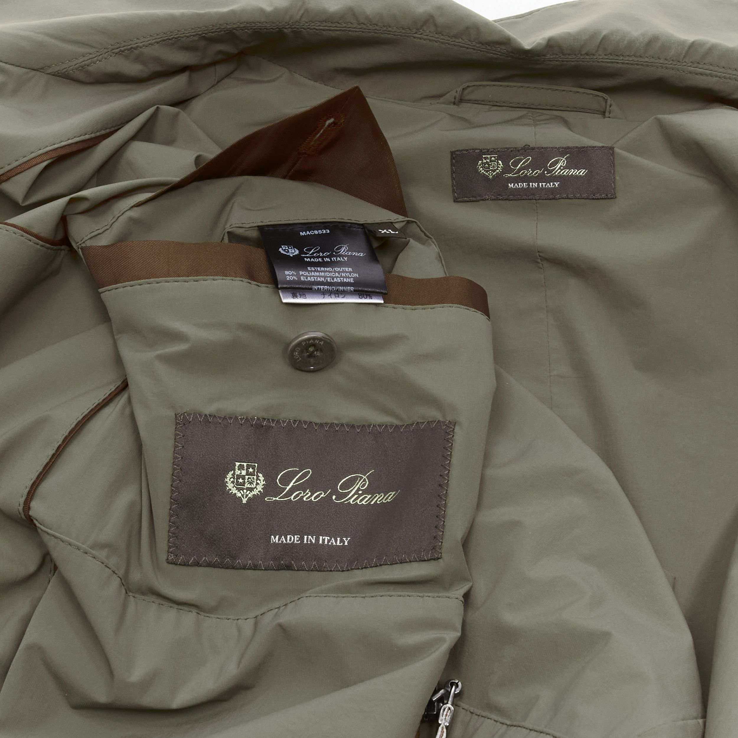 Loro Piana LORO PIANA green classic minimal invisible buttons longline jacket coat XL Size US XL / EU 56 / 4 - 9 Thumbnail