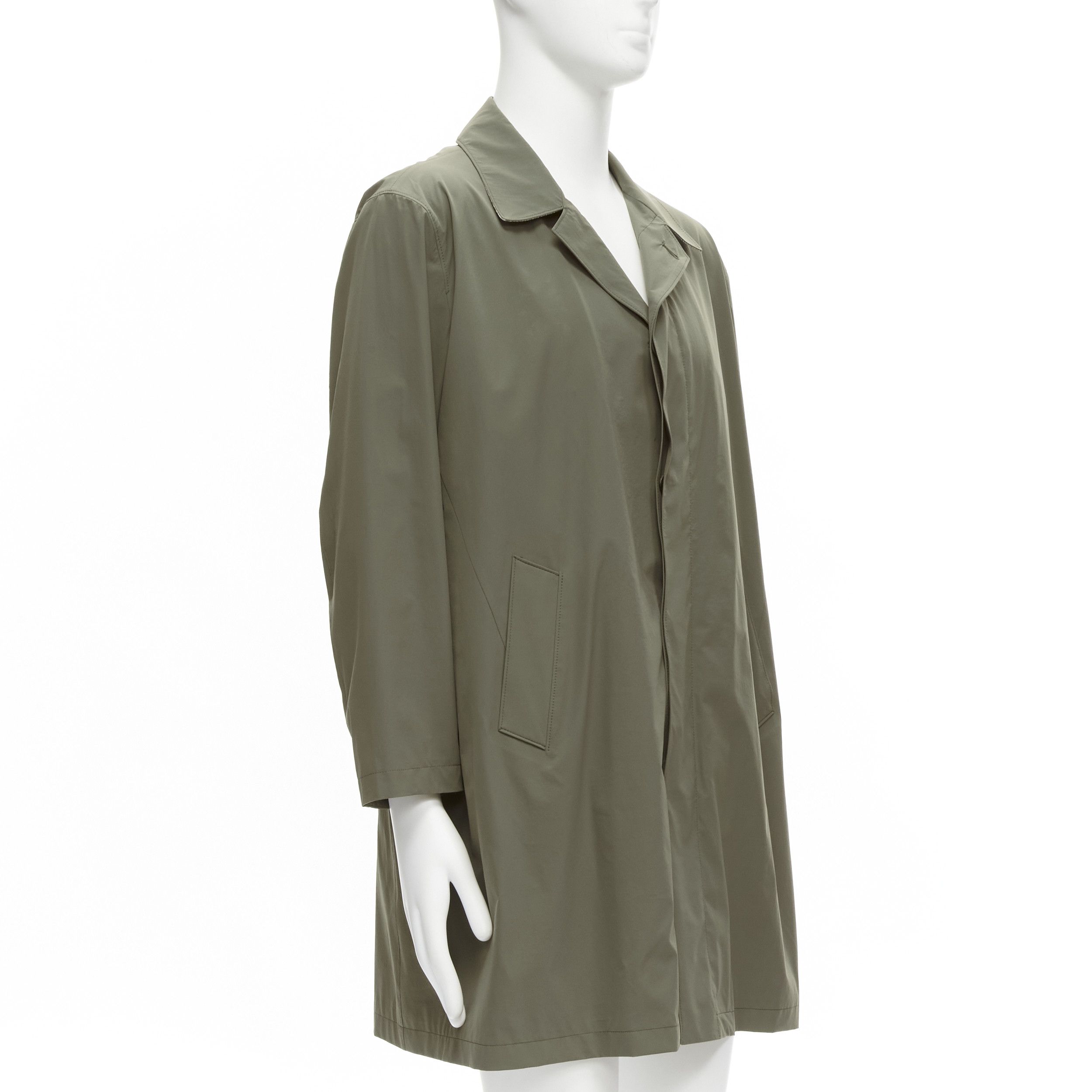 Loro Piana LORO PIANA green classic minimal invisible buttons longline jacket coat XL Size US XL / EU 56 / 4 - 3 Thumbnail