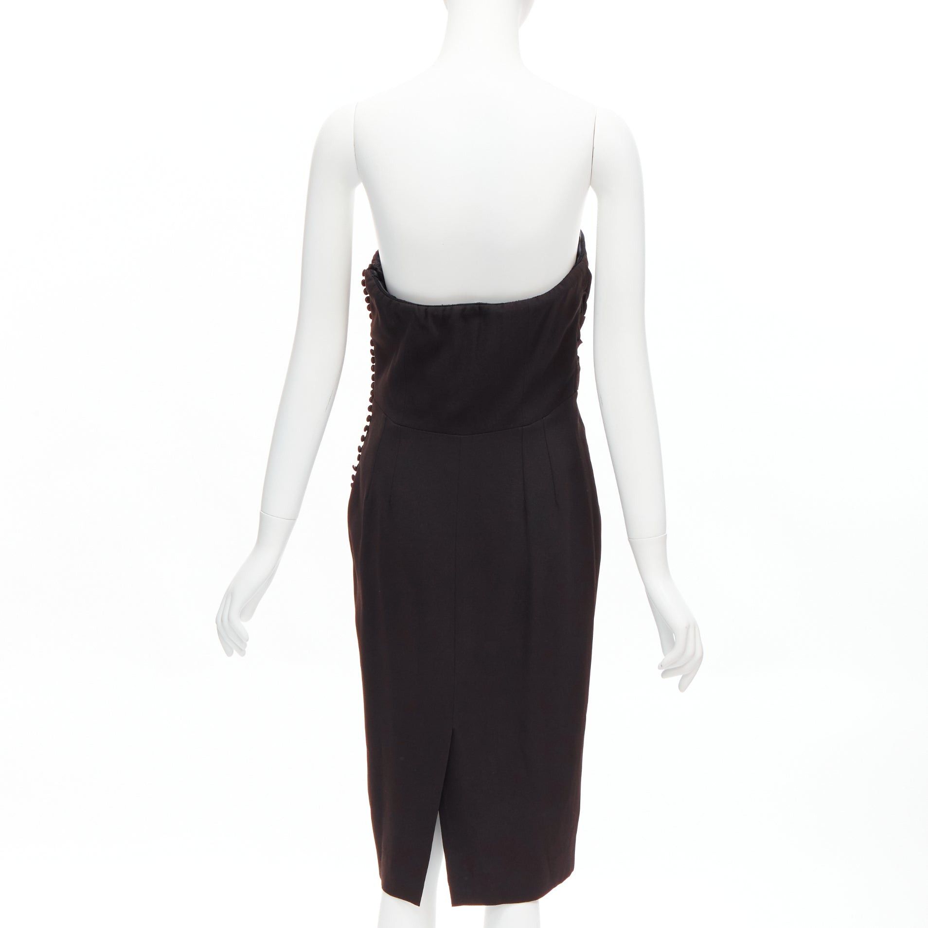 Dior CHRISTIAN DIOR John Galliano Vintage U wired neckline strapless goddess dress FR38 M Size M / US 6-8 / IT 42-44 - 5 Thumbnail