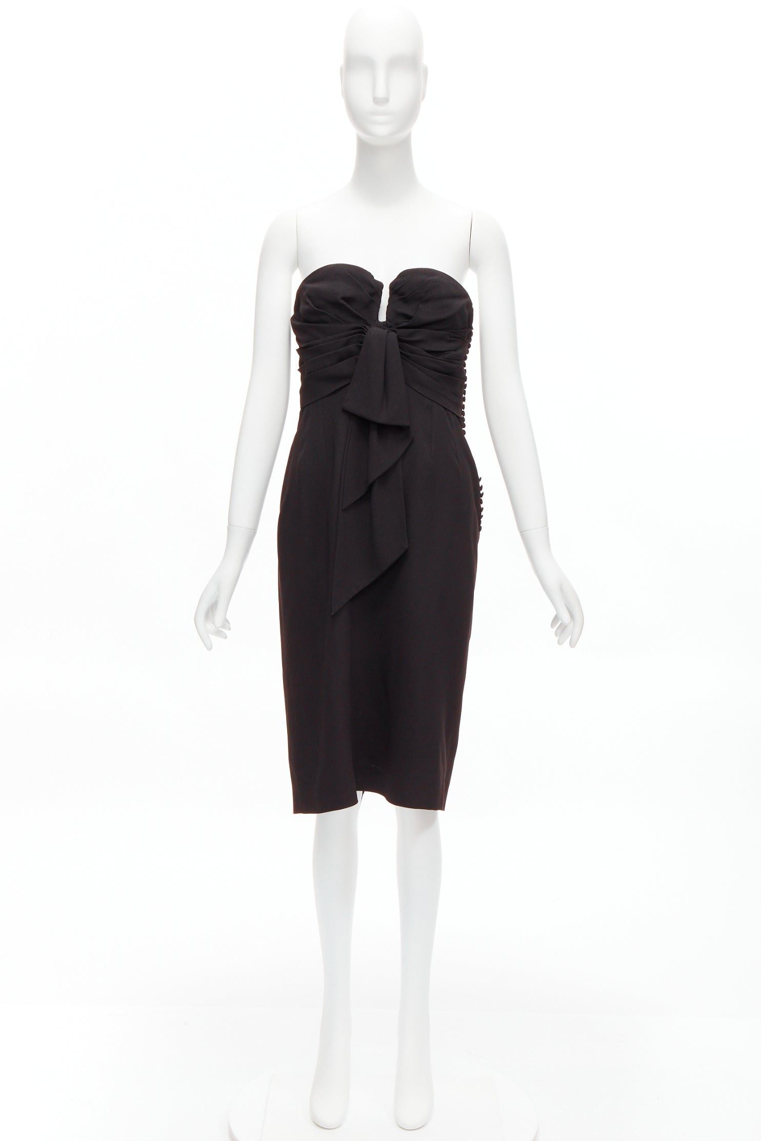 Dior CHRISTIAN DIOR John Galliano Vintage U wired neckline strapless goddess dress FR38 M Size M / US 6-8 / IT 42-44 - 11 Thumbnail