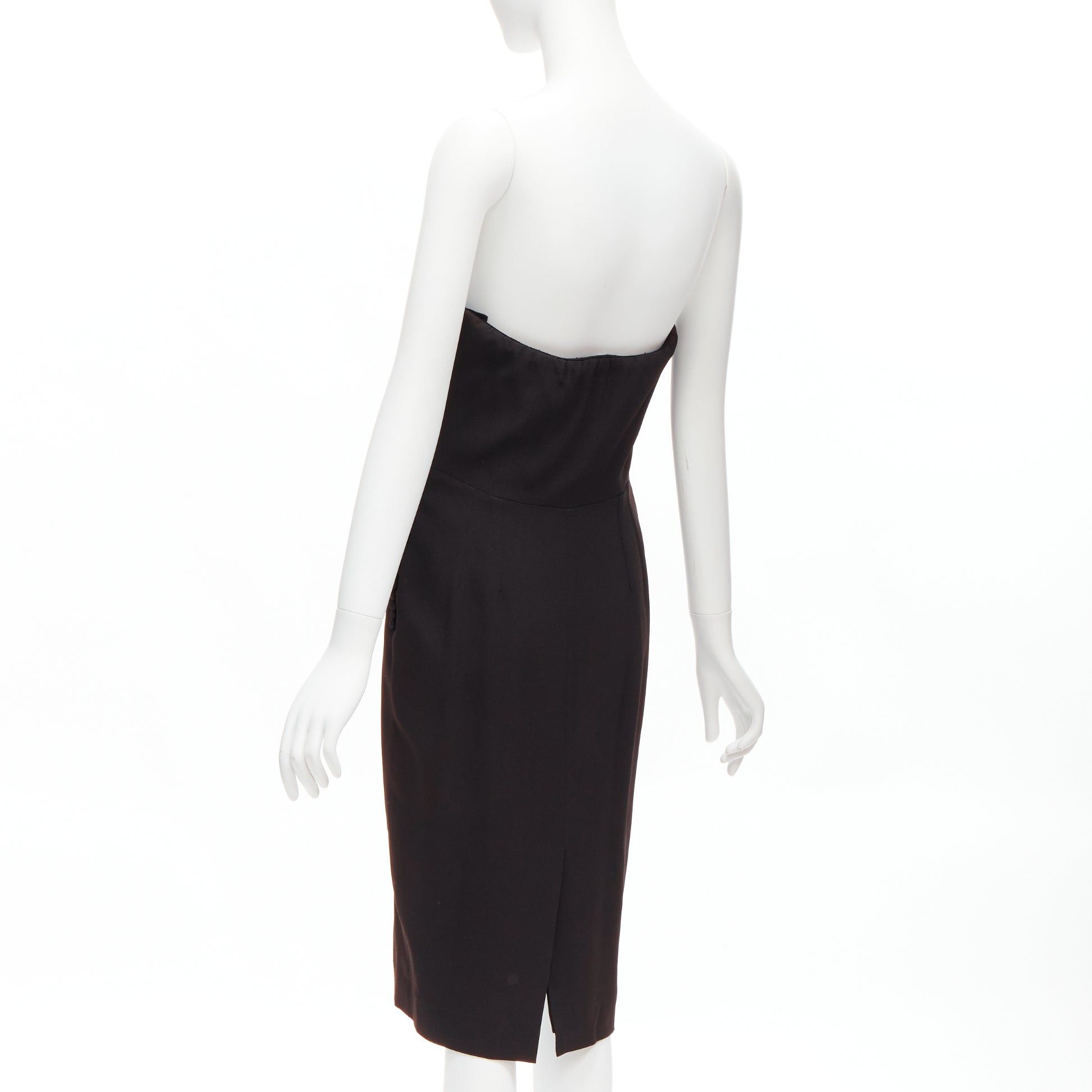 Dior CHRISTIAN DIOR John Galliano Vintage U wired neckline strapless goddess dress FR38 M Size M / US 6-8 / IT 42-44 - 6 Thumbnail