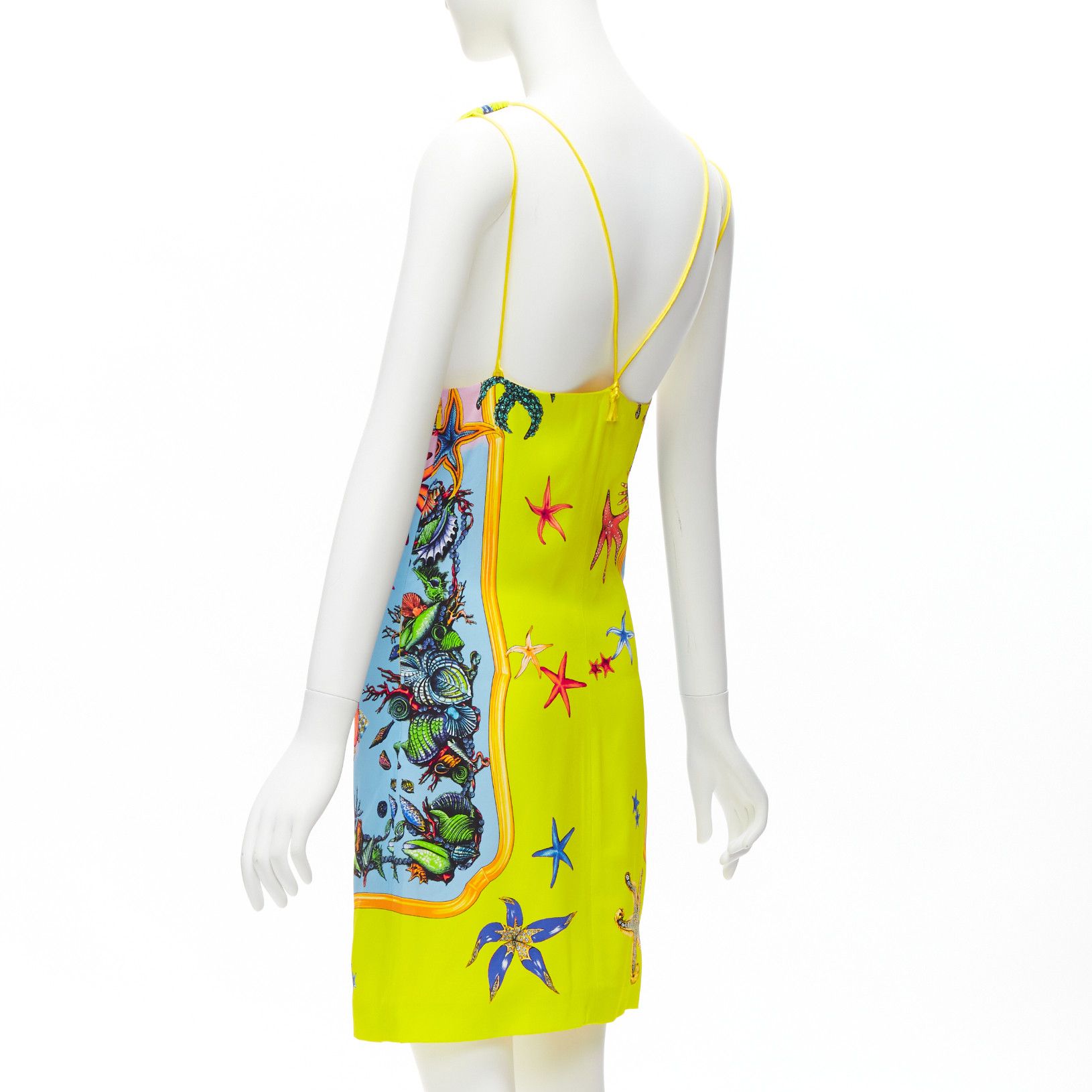 Versace VERSACE 2020 Tresor De La Mer signature starfish print yellow dress IT38 XS Size XS / US 0-2 / IT 36-38 - 2 Thumbnail