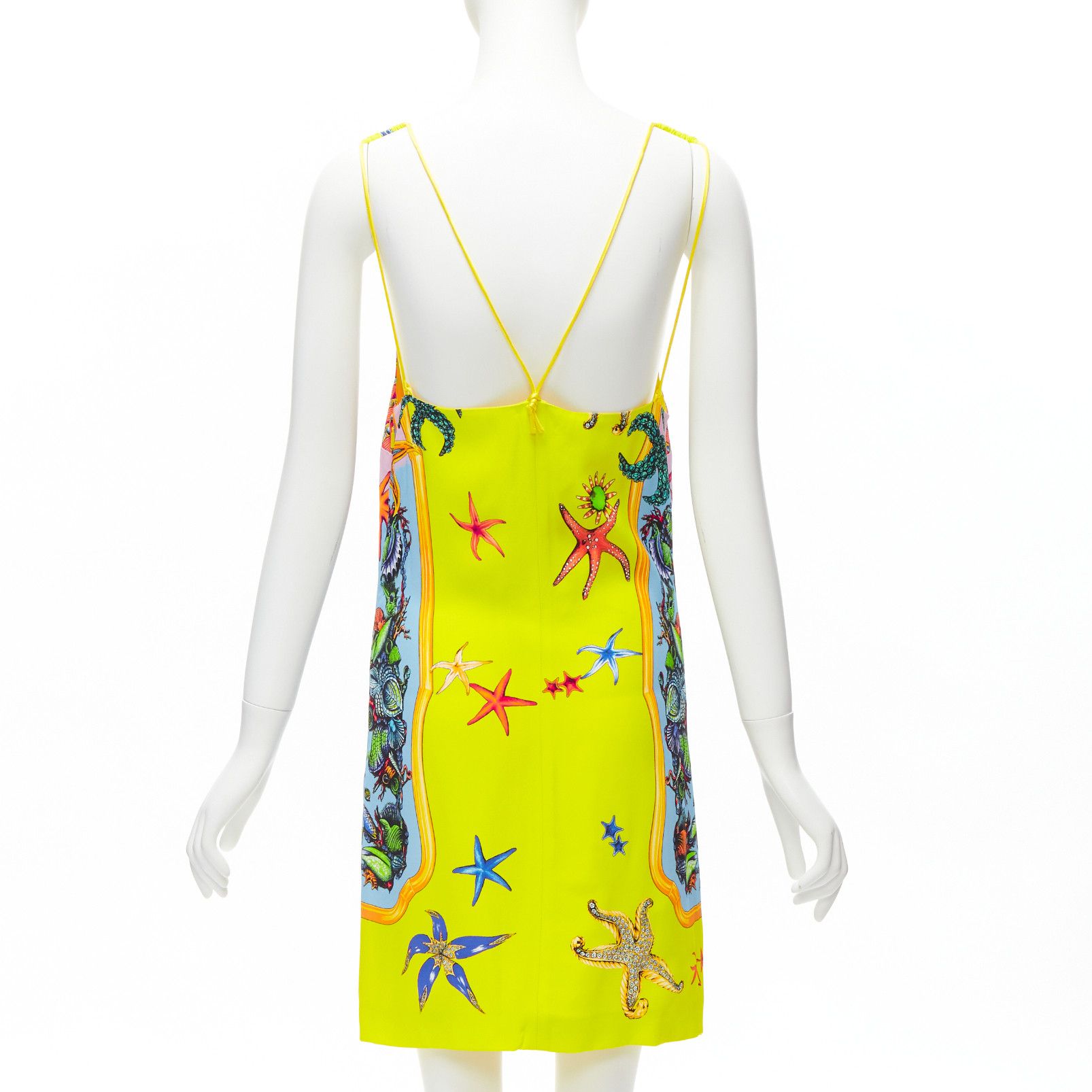 Versace VERSACE 2020 Tresor De La Mer signature starfish print yellow dress IT38 XS Size XS / US 0-2 / IT 36-38 - 5 Thumbnail
