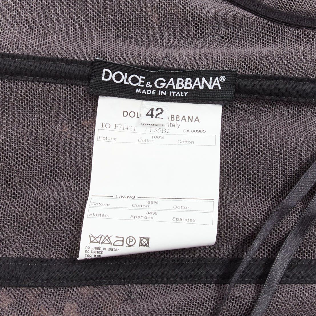 Dolce & Gabbana DOLCE GABBANA black floral print cross back lace trim corset top IT42 M Size M / US 6-8 / IT 42-44 - 9 Thumbnail