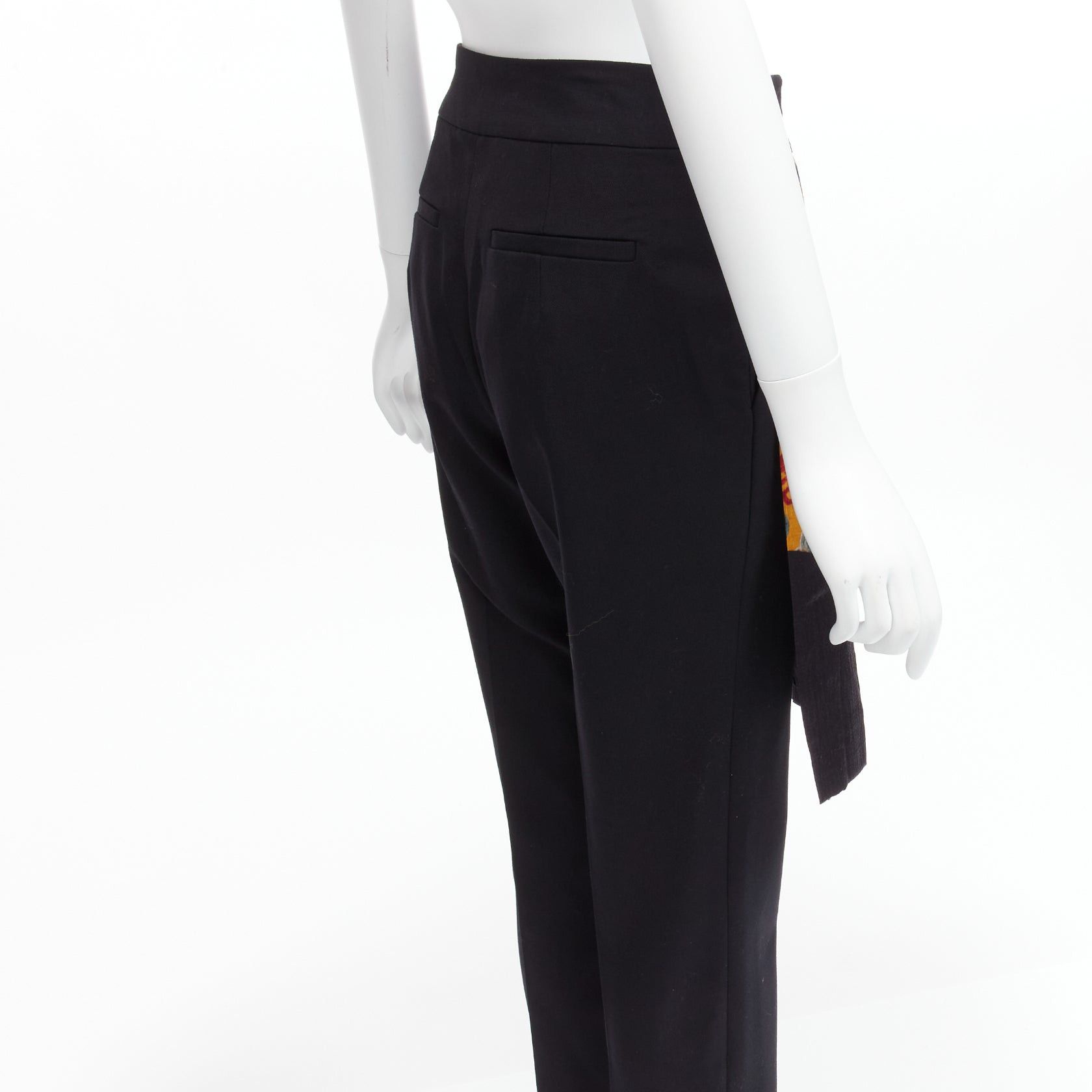 Dries Van Noten new DRIES VAN NOTEN 2012 Runway Yellow chinese dragon print pleated kilt layered trousers FR36 S Size 27" / US 4 / IT 40 - 8 Thumbnail