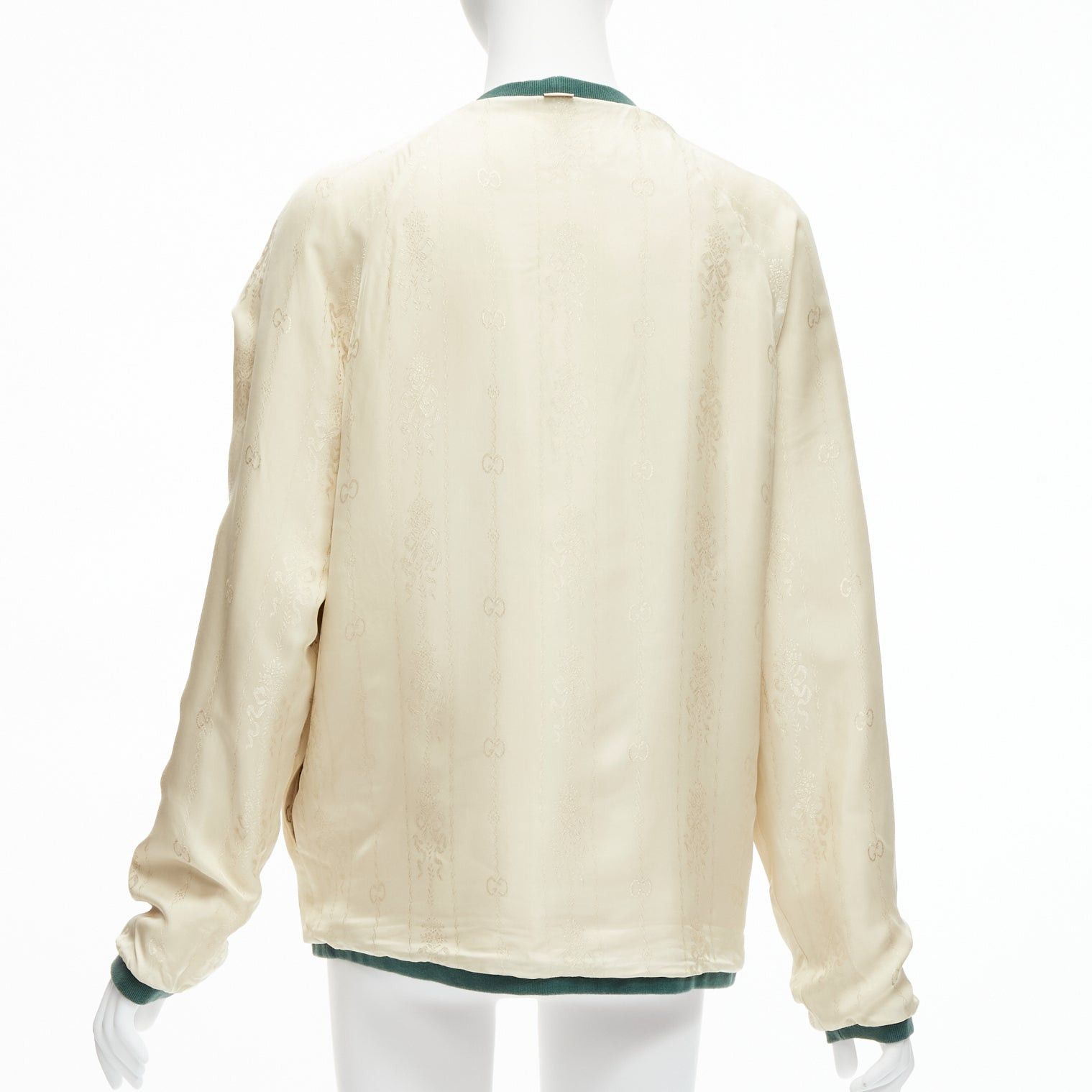 Gucci GUCCI Reversible green red web gold GG button oversized cardigan S Size M / US 6-8 / IT 42-44 - 14 Thumbnail