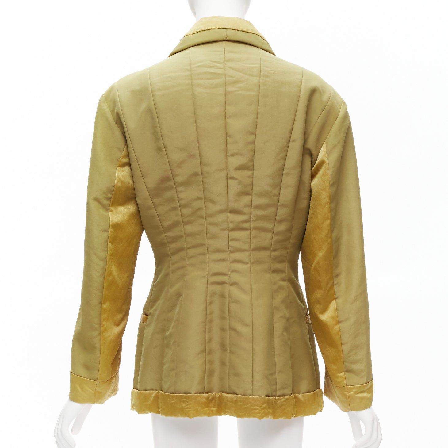 Issey Miyake ISSEY MIYAKE Vintage 1980s khaki brown contrast 3D cut collar patch insert jacket M Size M / US 6-8 / IT 42-44 - 5 Thumbnail