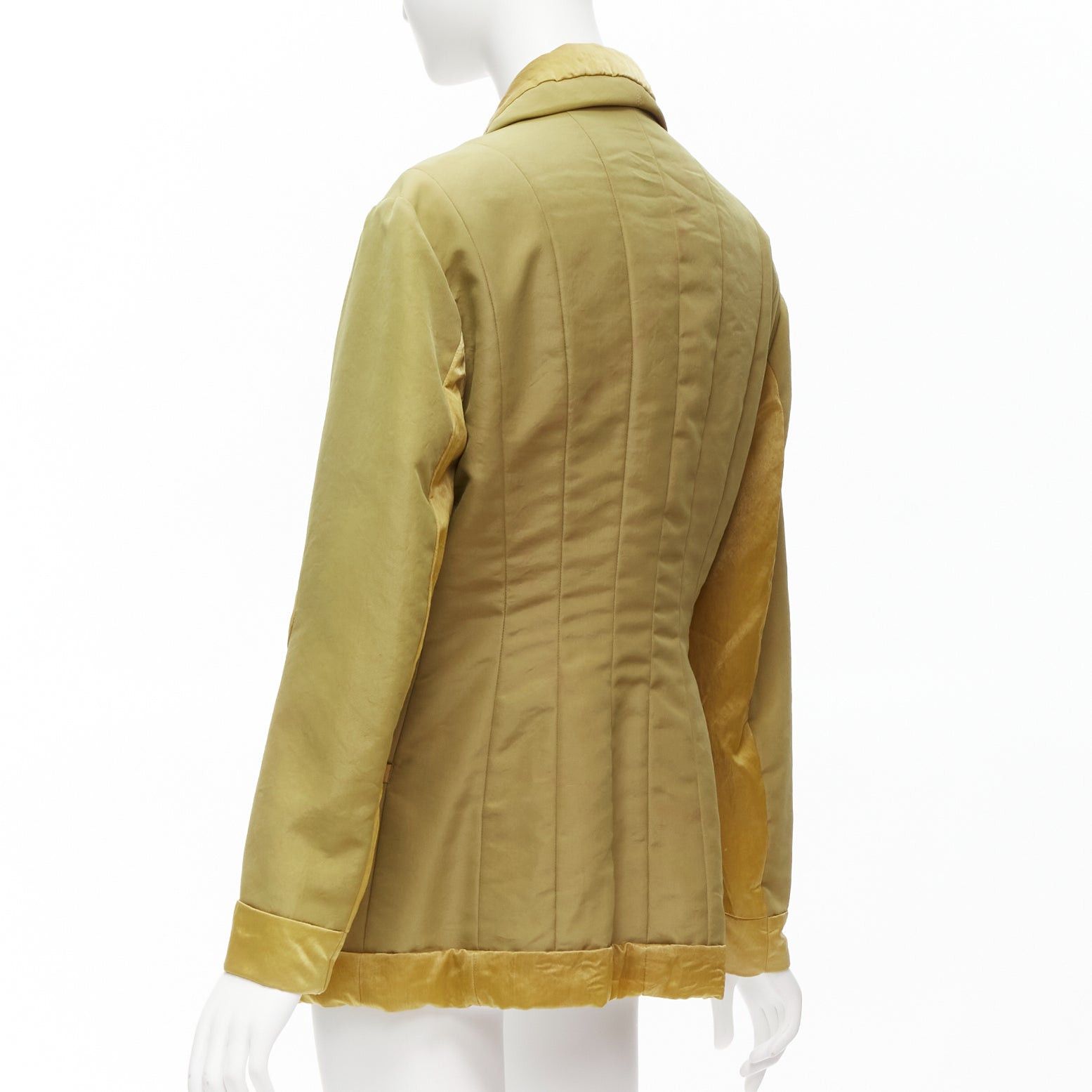 Issey Miyake ISSEY MIYAKE Vintage 1980s khaki brown contrast 3D cut collar patch insert jacket M Size M / US 6-8 / IT 42-44 - 6 Thumbnail