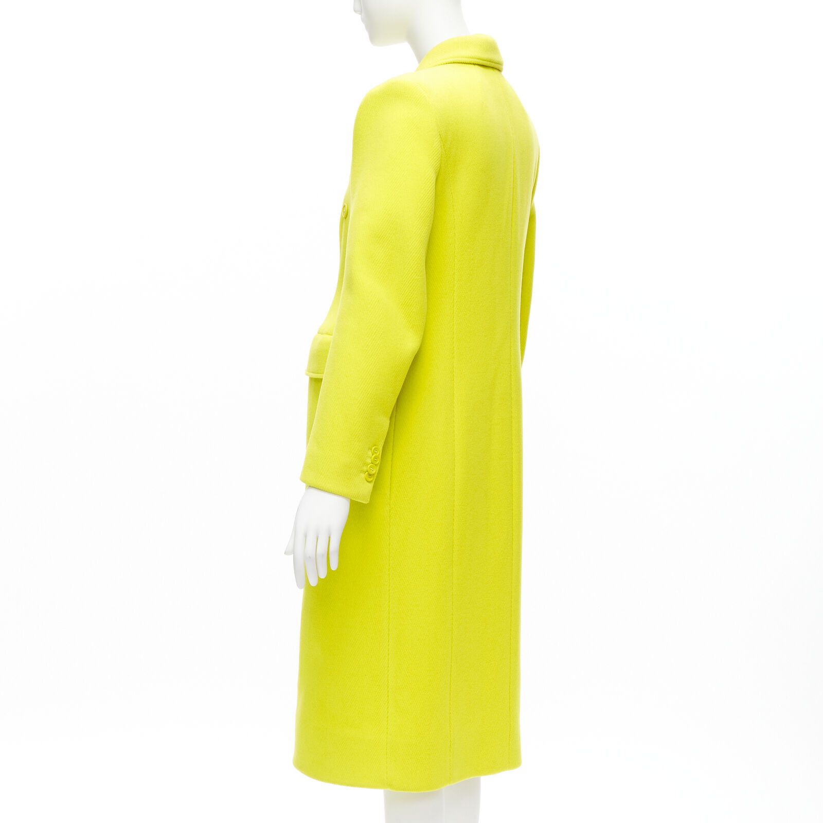 Balenciaga new BALENCIAGA Hourglass bright yellow wool double breasted peplum coat FR34 XS Size XS / US 0-2 / IT 36-38 - 6 Thumbnail