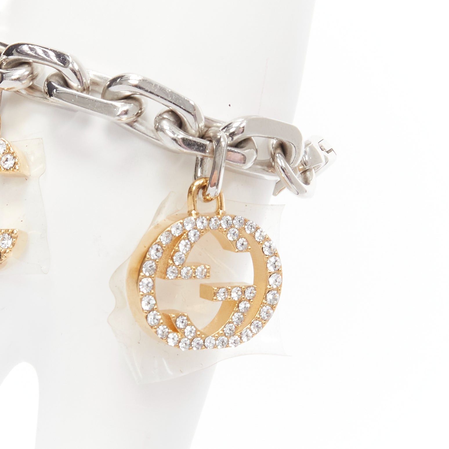 Gucci new GUCCI BALENCIAGA 2021 Hacker Project gold silver GG B logo charms bracelet Size ONE SIZE - 2 Thumbnail