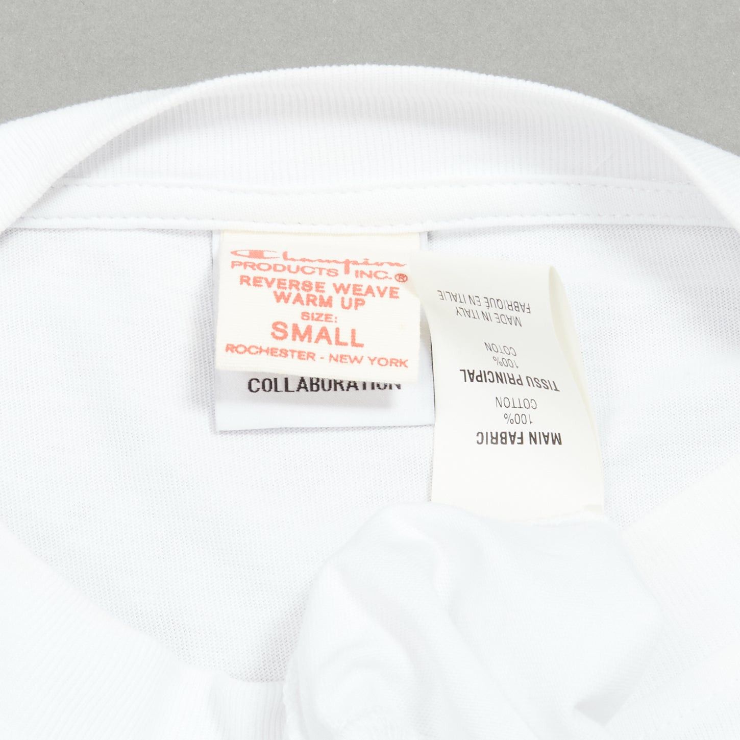 Vetements VETEMENTS CHAMPION white logo tape deconstructed cut out sleeve sweater S Size S / US 4 / IT 40 - 8 Thumbnail