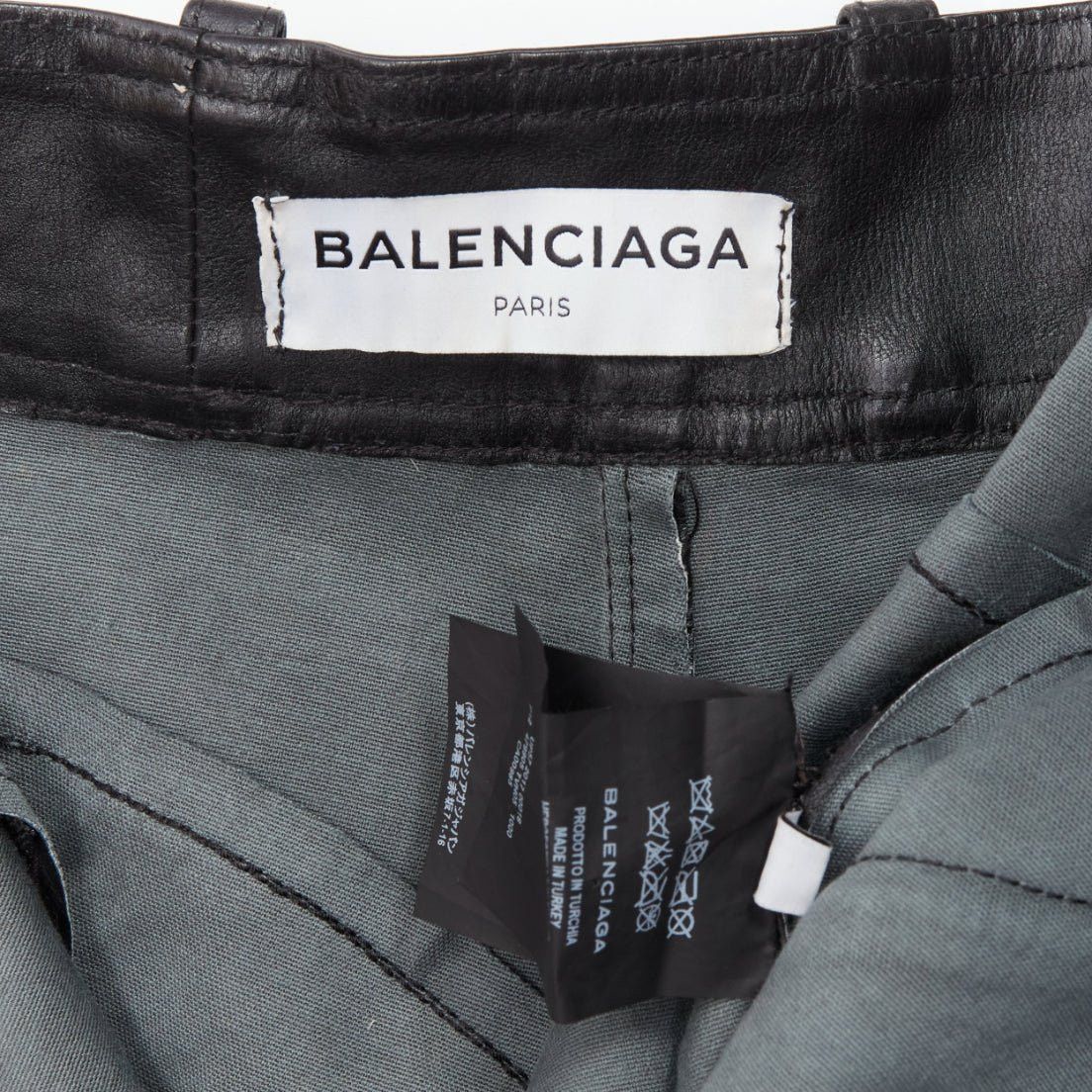 Balenciaga BALENCIAGA Demna 2017 logo patch silver zip cropped moto ride leather pants FR40 L Size 30" / US 8 / IT 44 - 8 Thumbnail