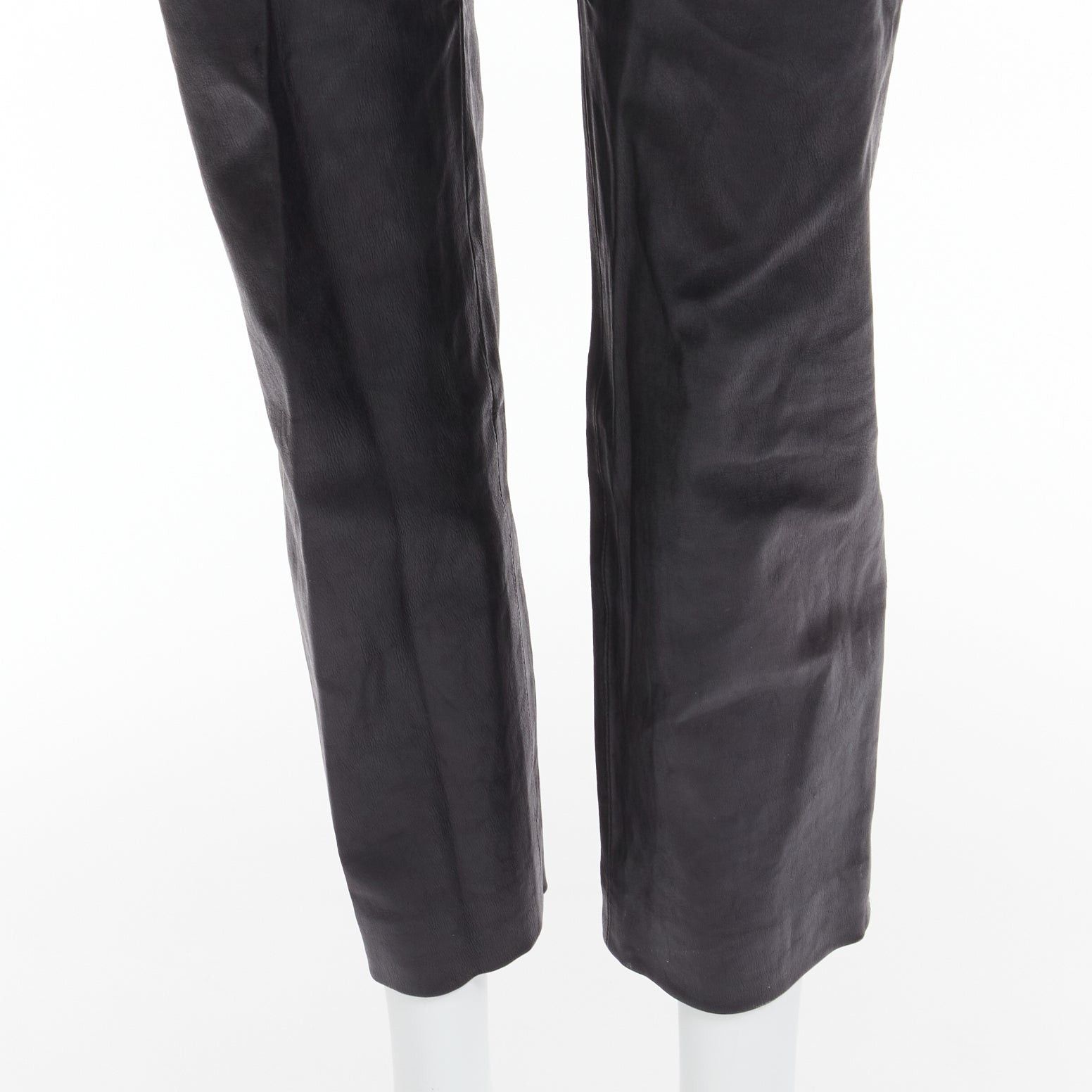 Balenciaga BALENCIAGA Demna 2017 logo patch silver zip cropped moto ride leather pants FR40 L Size 30" / US 8 / IT 44 - 7 Thumbnail