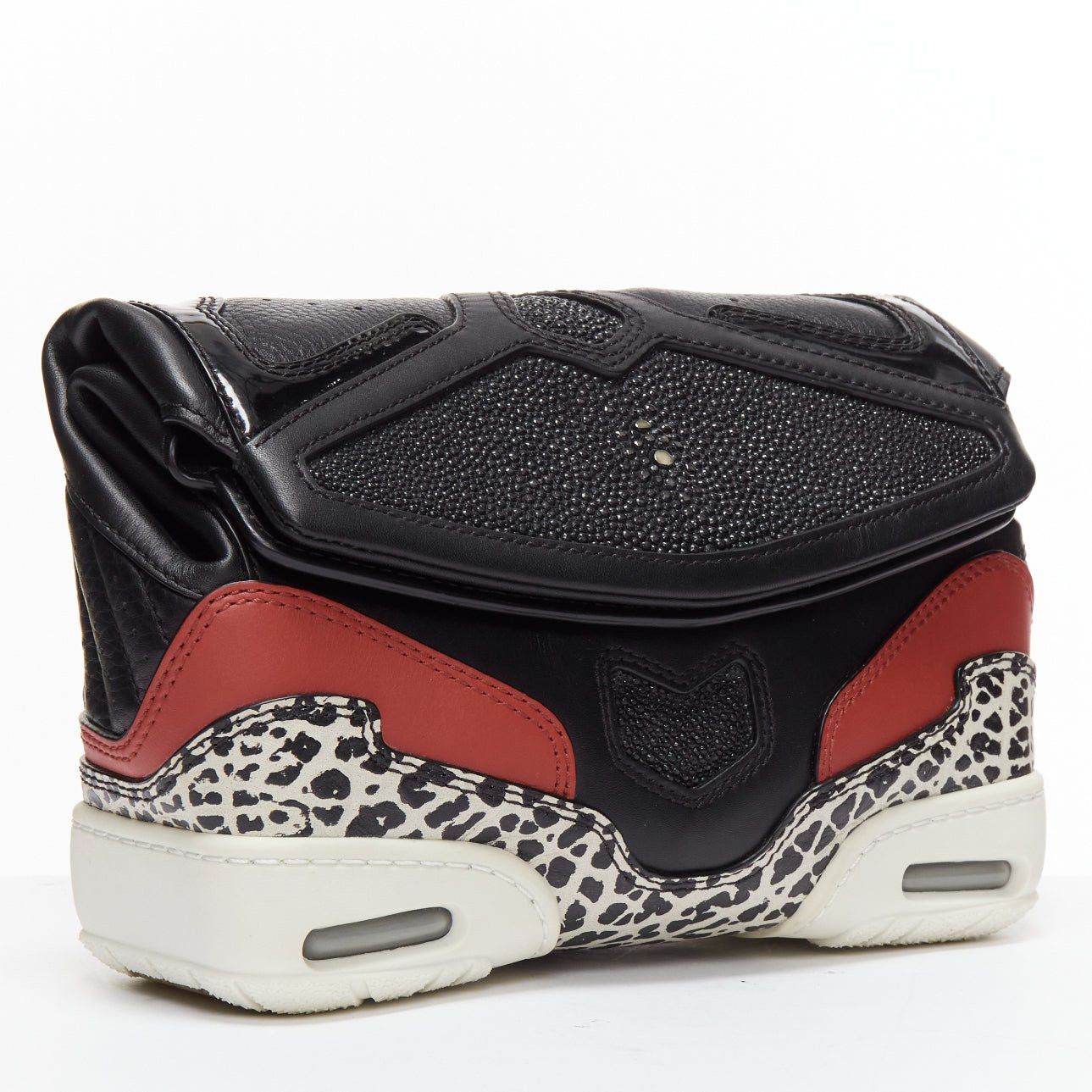 Alexander Wang new ALEXANDER WANG 2015 Runway Sneaker black leather panels clutch bag Size ONE SIZE - 3 Thumbnail