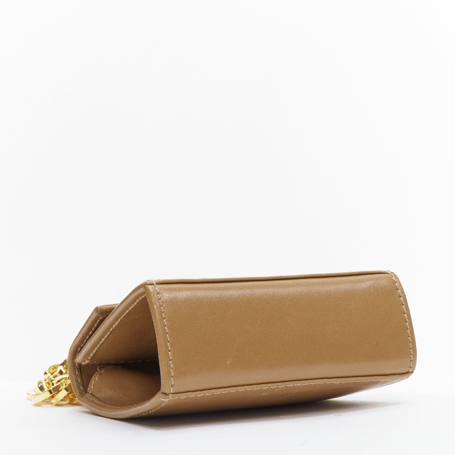 Salvatore Ferragamo SALVATORE FERRAGAMO Vintage Gancini brown gold chain mini waist bag Size ONE SIZE - 6 Thumbnail