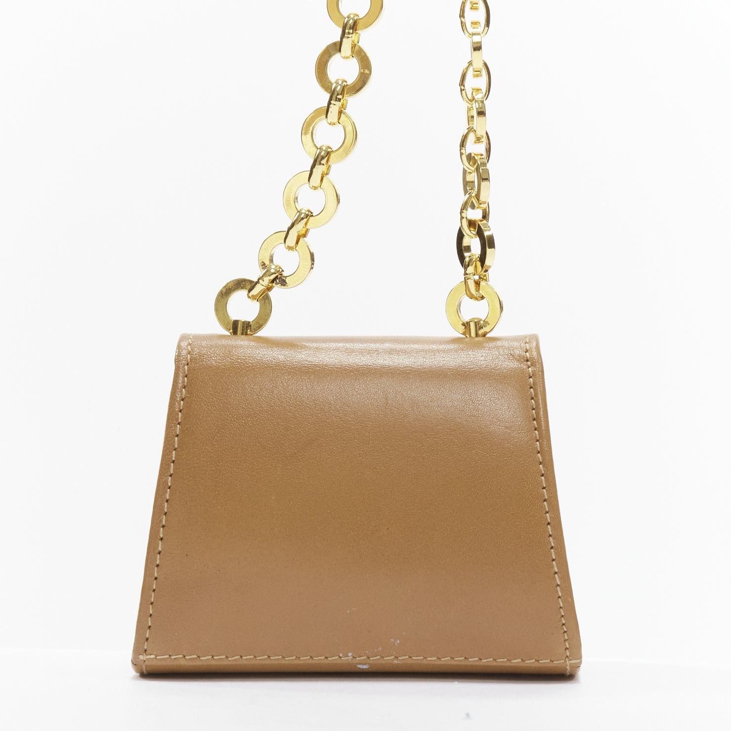 Salvatore Ferragamo SALVATORE FERRAGAMO Vintage Gancini brown gold chain mini waist bag Size ONE SIZE - 5 Thumbnail