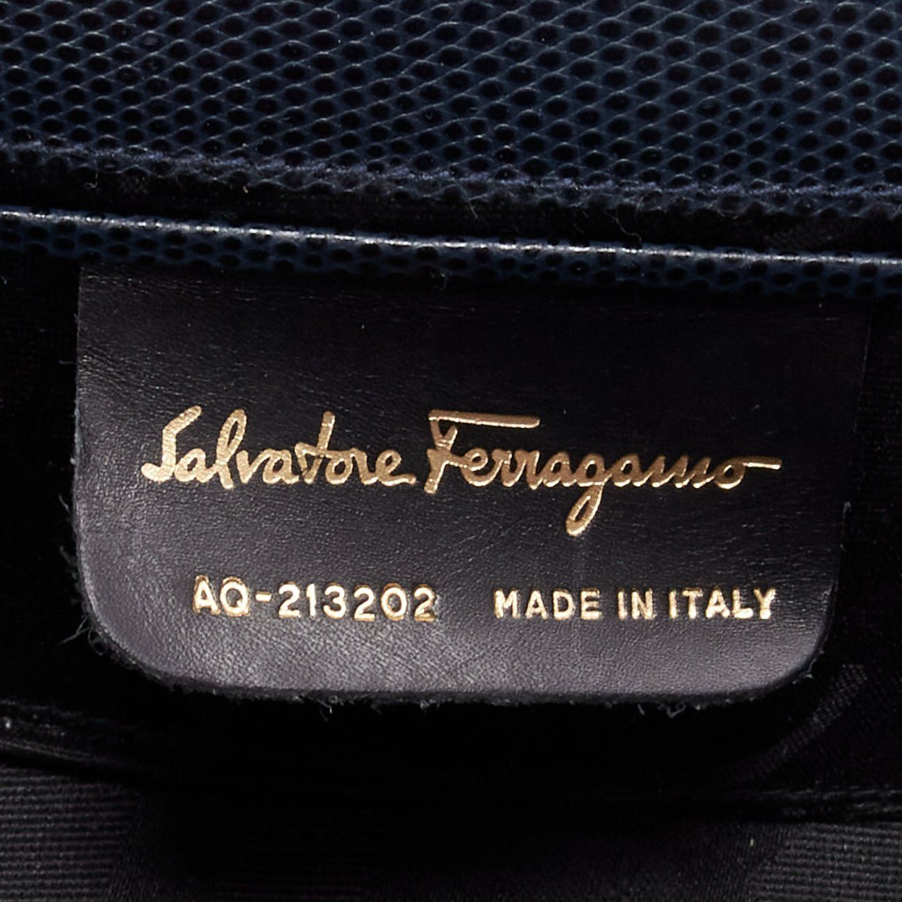 Salvatore Ferragamo SALVATORE FERRAGAMO Vara Bow black scaled leather gold chain shoulder waist bag Size ONE SIZE - 10 Thumbnail