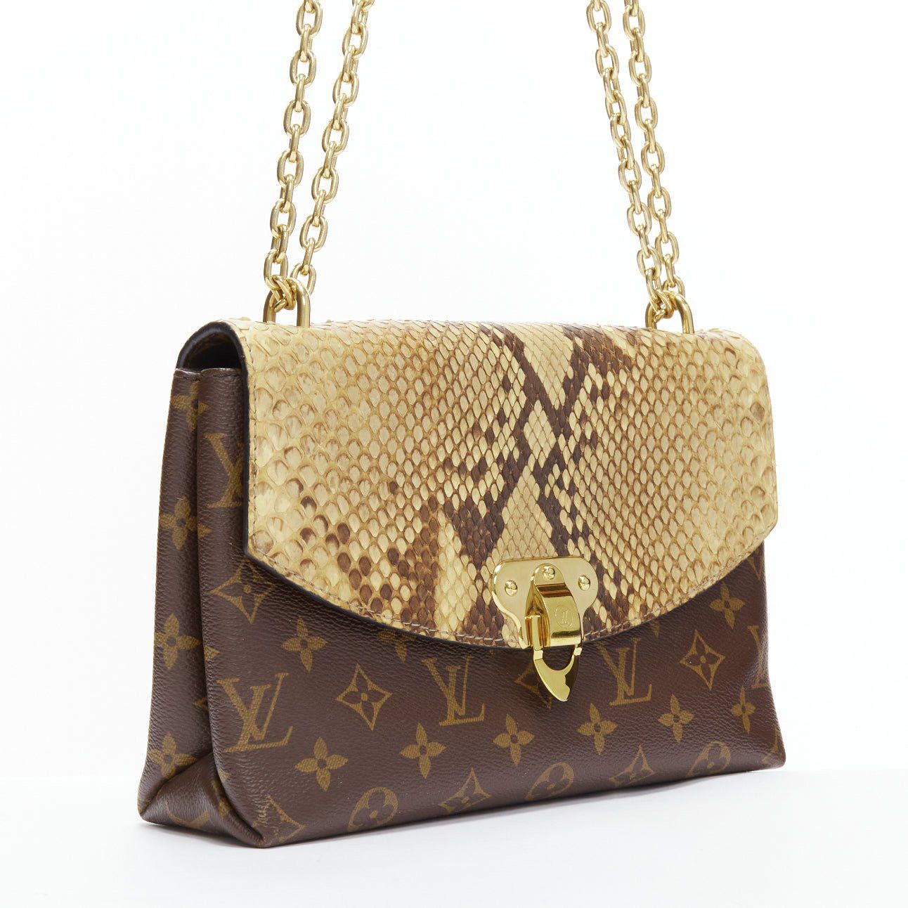 Louis Vuitton LOUIS VUITTON Saint Placide brown monogram scaled leather flap bag Size ONE SIZE - 3 Thumbnail
