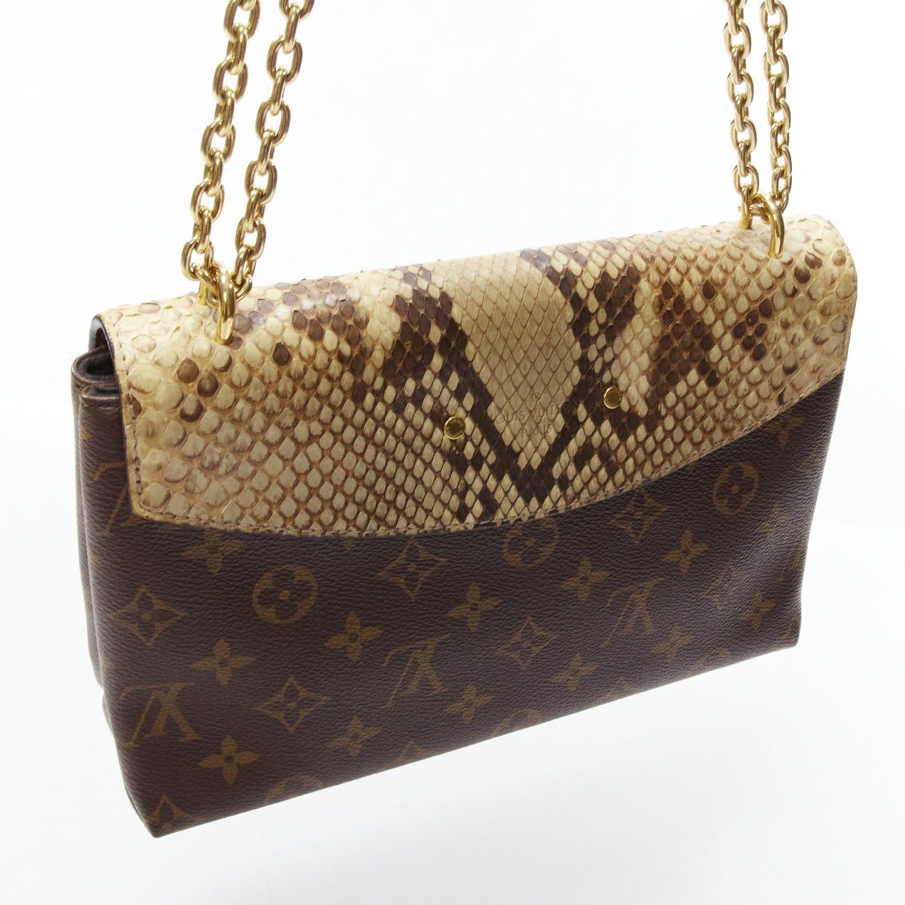Louis Vuitton LOUIS VUITTON Saint Placide brown monogram scaled leather flap bag Size ONE SIZE - 8 Thumbnail