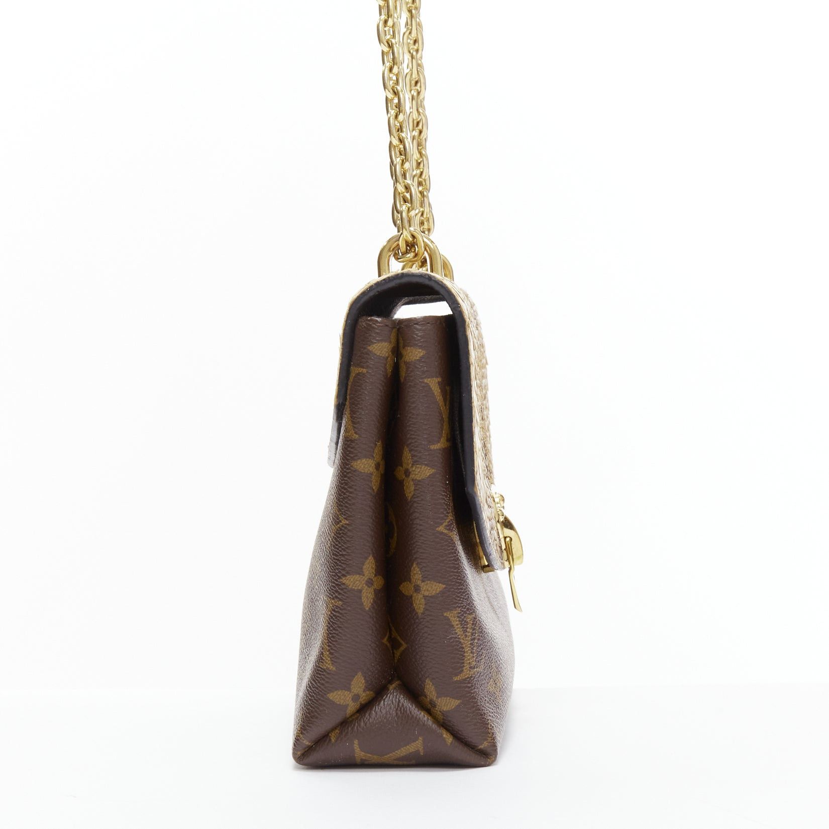 Louis Vuitton LOUIS VUITTON Saint Placide brown monogram scaled leather flap bag Size ONE SIZE - 4 Thumbnail