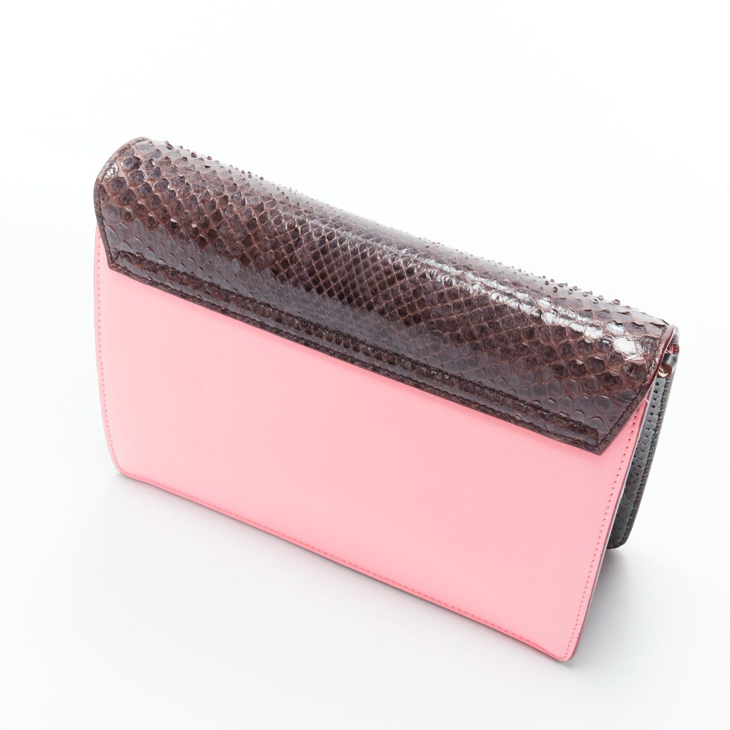 Dolce & Gabbana DOLCE GABBANA Lucia pink grey scaled leather flap clasp crossbody bag Size ONE SIZE - 8 Thumbnail