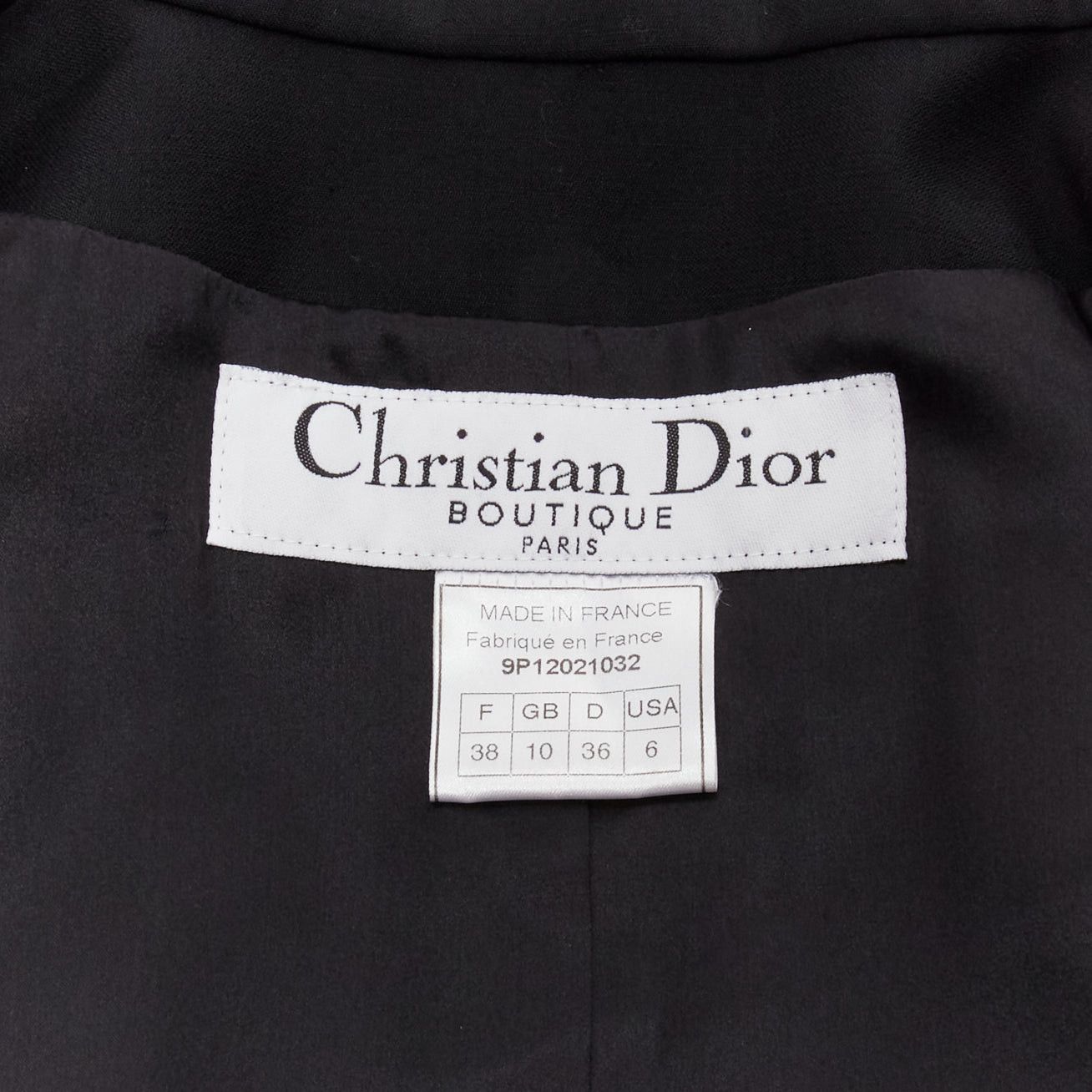 Dior CHRISTIAN DIOR John Galliano 1999 Runway black Mao Mandarin collar jacket FR38 M Size M / US 6-8 / IT 42-44 - 9 Thumbnail