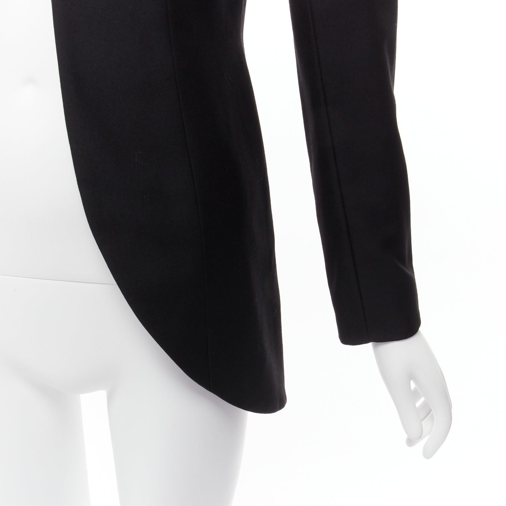Dior CHRISTIAN DIOR John Galliano 1999 Runway black Mao Mandarin collar jacket FR38 M Size M / US 6-8 / IT 42-44 - 8 Thumbnail