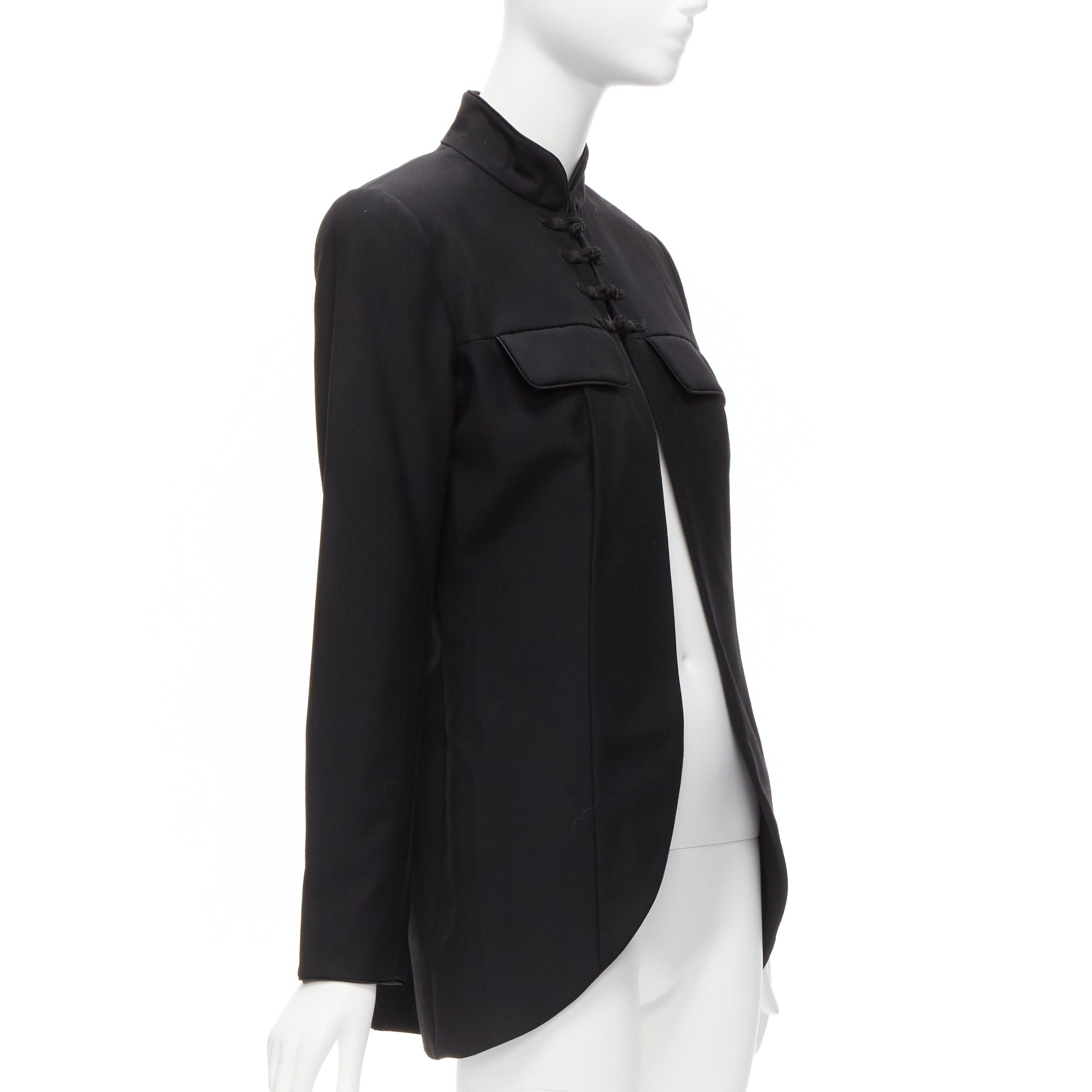 Dior CHRISTIAN DIOR John Galliano 1999 Runway black Mao Mandarin collar jacket FR38 M Size M / US 6-8 / IT 42-44 - 4 Thumbnail