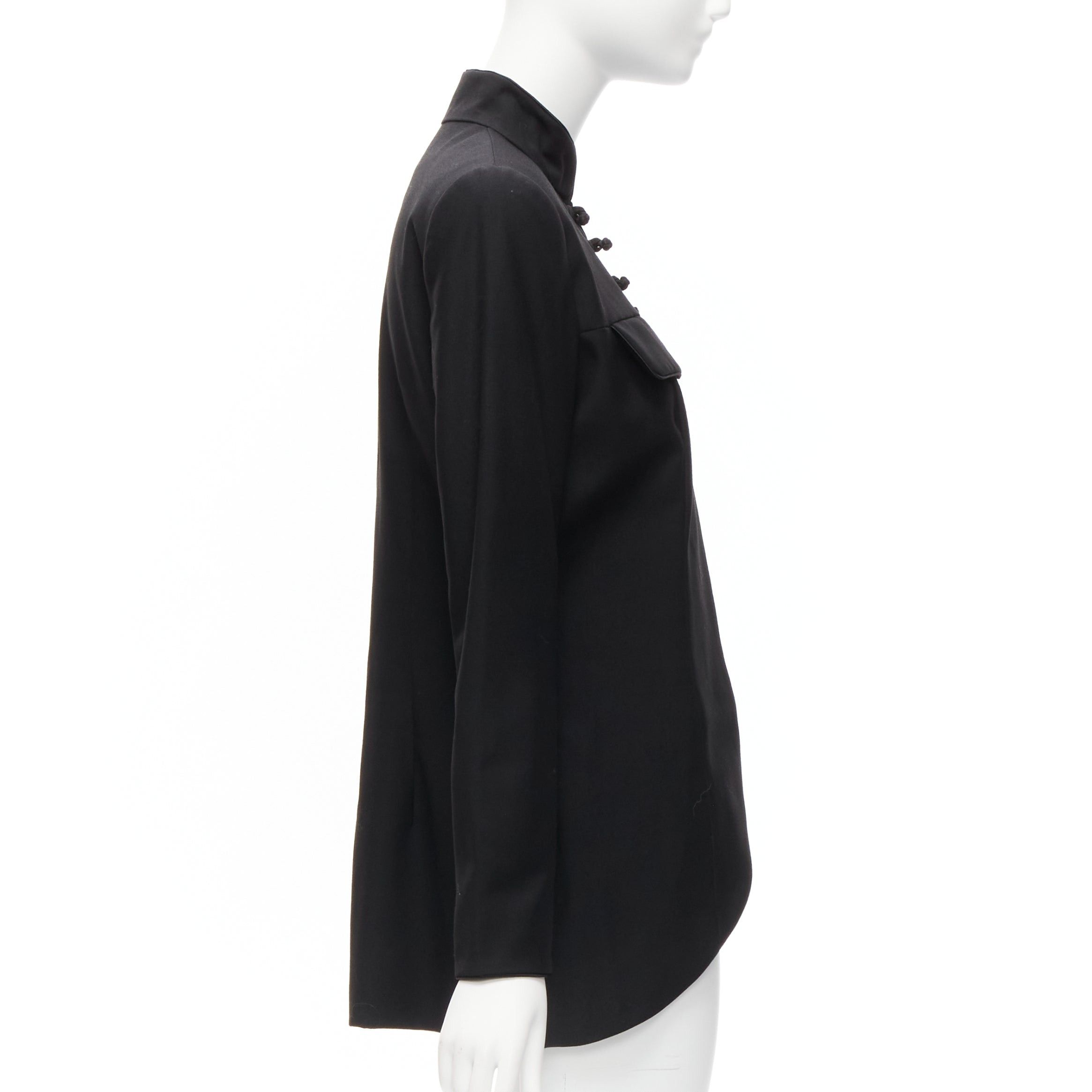 Dior CHRISTIAN DIOR John Galliano 1999 Runway black Mao Mandarin collar jacket FR38 M Size M / US 6-8 / IT 42-44 - 5 Thumbnail