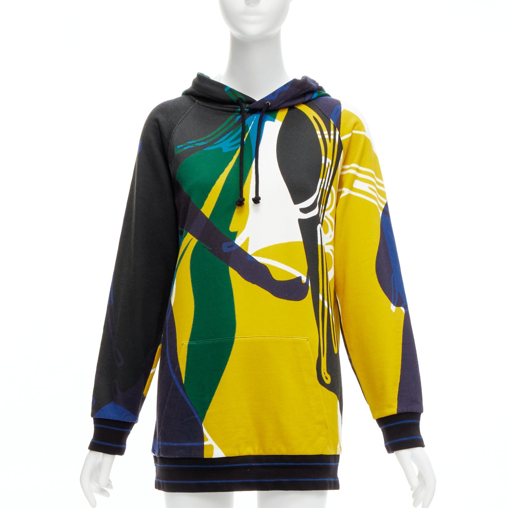 Dior CHRISTIAN DIOR 2022 Runway logo hem abstract colorblock hoodie XS Size S / US 4 / IT 40 - 2 Thumbnail