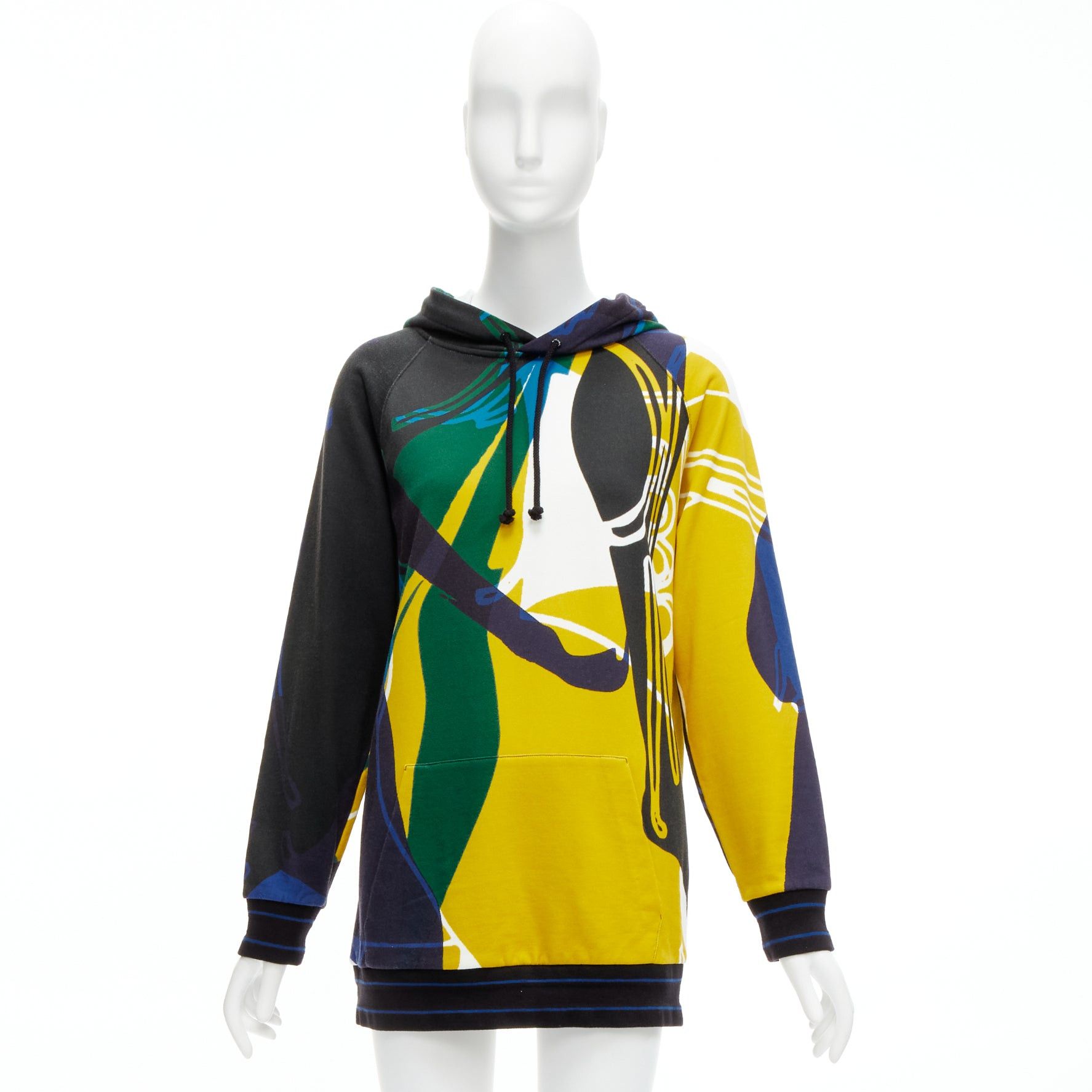 Dior CHRISTIAN DIOR 2022 Runway logo hem abstract colorblock hoodie XS Size S / US 4 / IT 40 - 9 Thumbnail