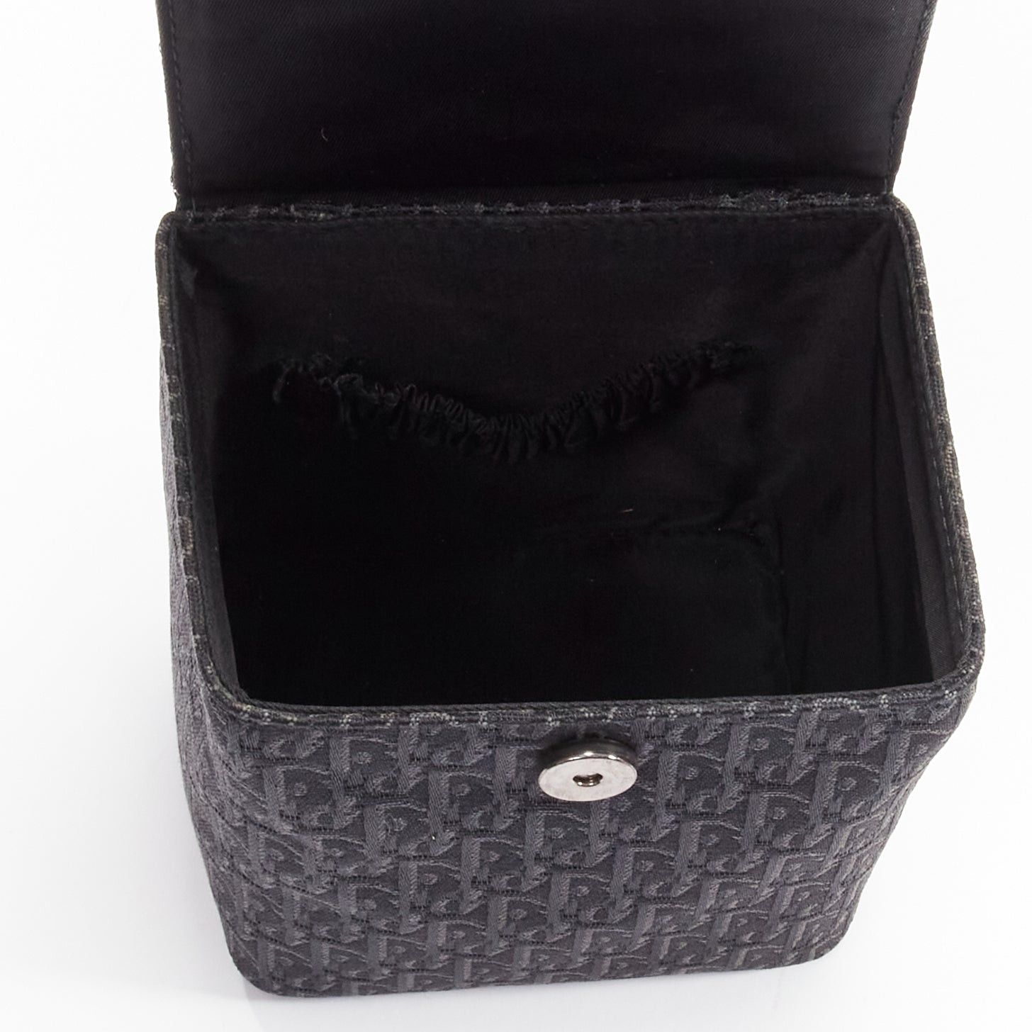 Dior CHRISTIAN DIOR Vintage John Galliano black trotter Street Chic canvas leather box bag Size ONE SIZE - 9 Thumbnail