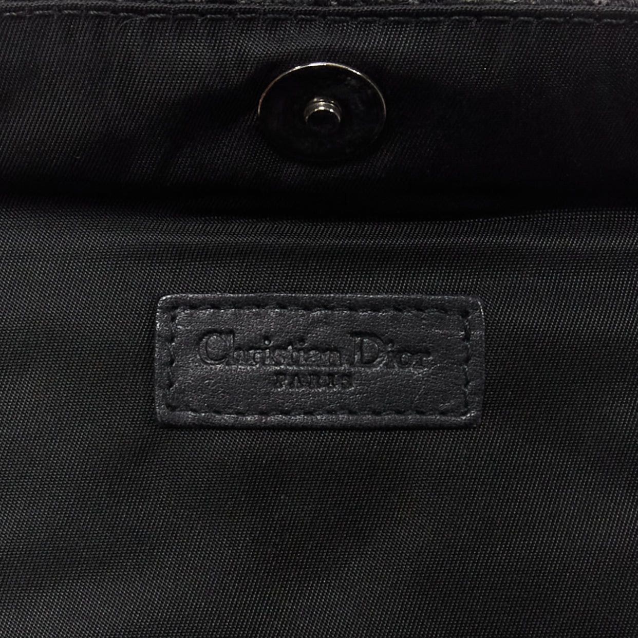 Dior CHRISTIAN DIOR Vintage John Galliano black trotter Street Chic canvas leather box bag Size ONE SIZE - 10 Thumbnail
