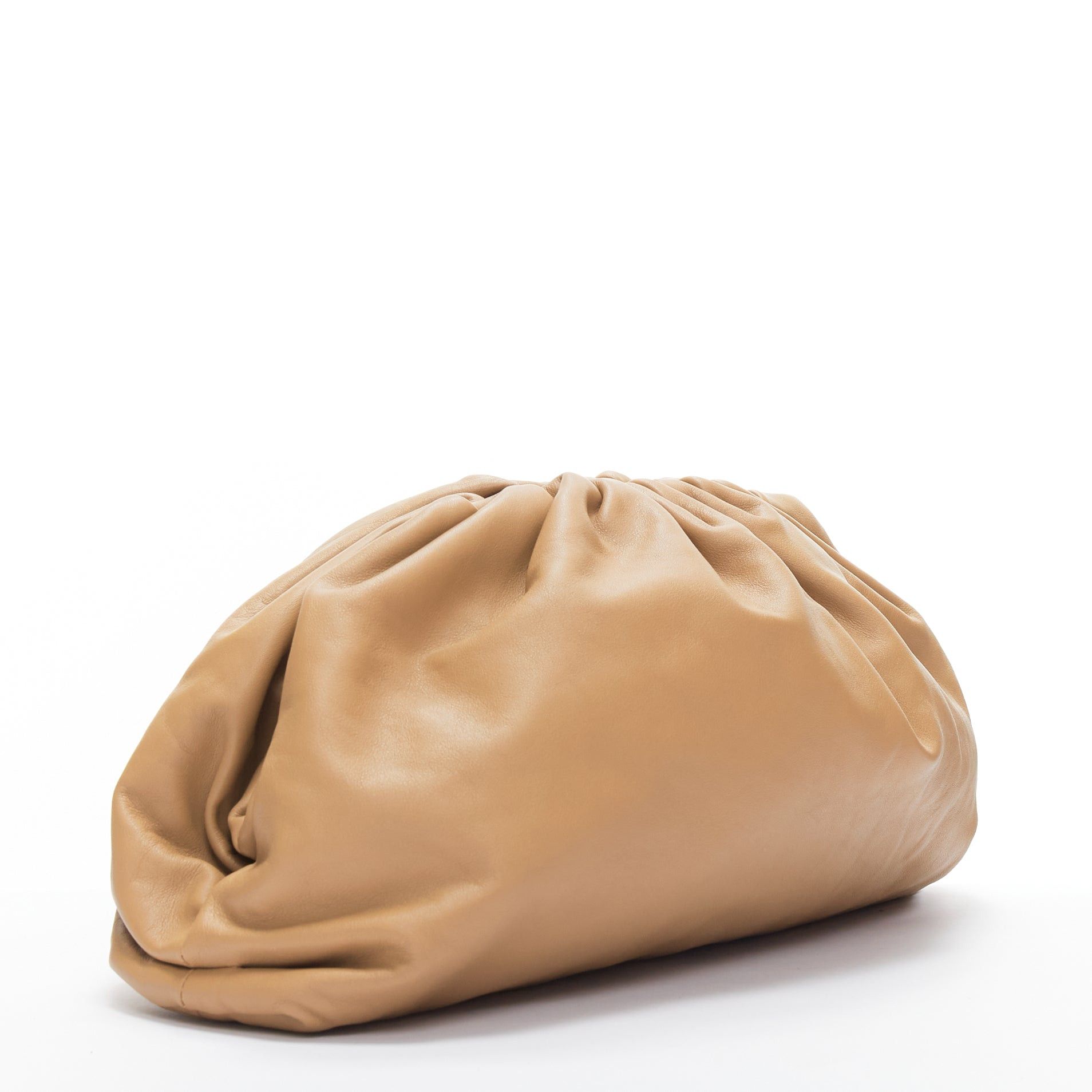 Bottega Veneta BOTTEGA VENETA The Pouch tan leather dumpling clutch bag Size ONE SIZE - 3 Thumbnail