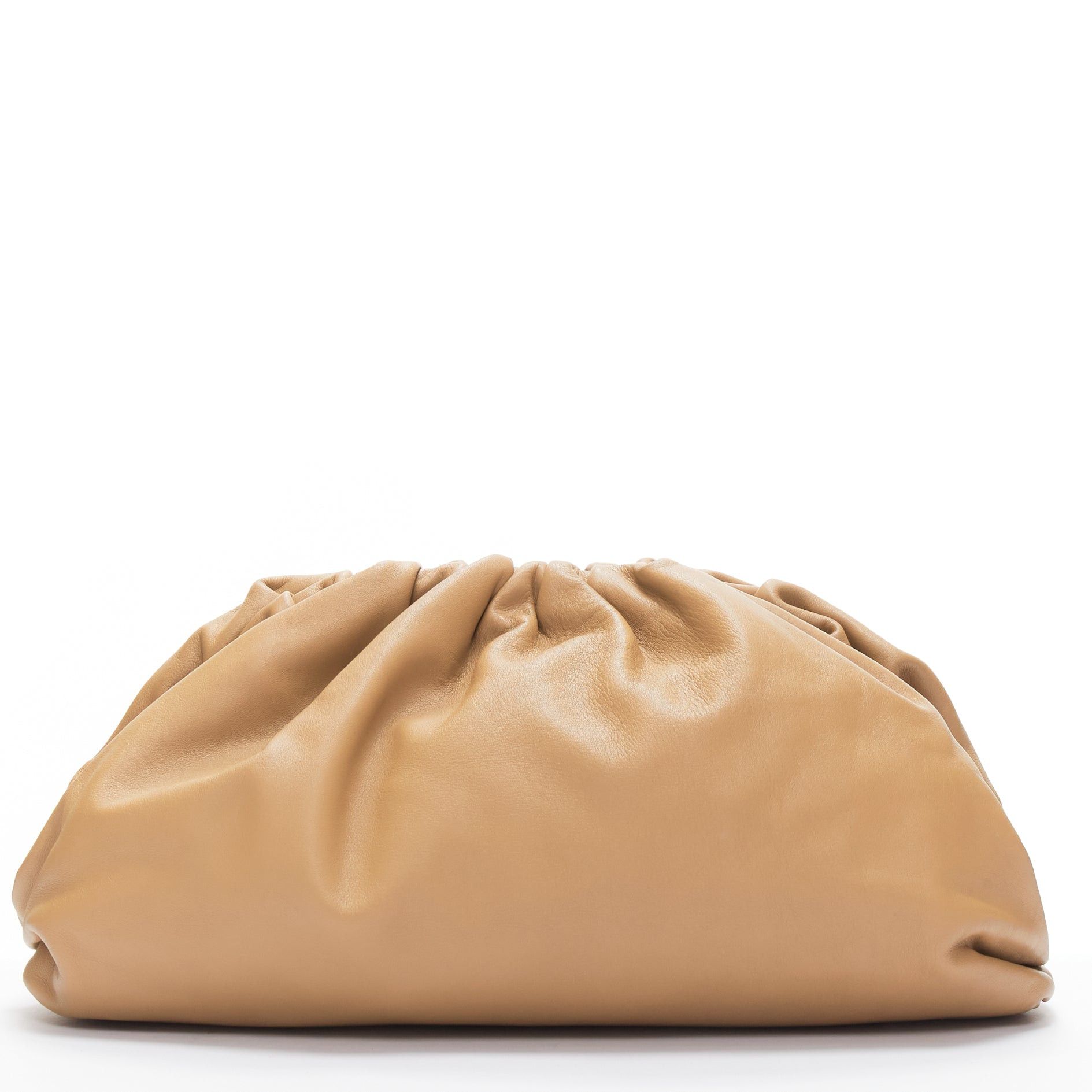 Bottega Veneta BOTTEGA VENETA The Pouch tan leather dumpling clutch bag Size ONE SIZE - 5 Thumbnail