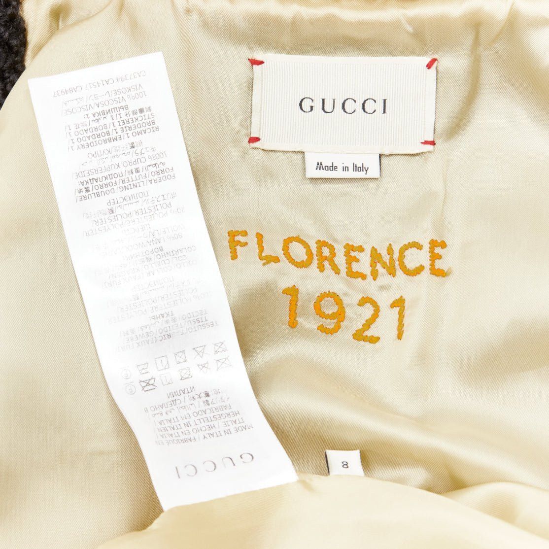Gucci GUCCI KIDS black beige anchor knots faux shearling Teddy coat 8Y Size XS / US 0-2 / IT 36-38 - 10 Thumbnail