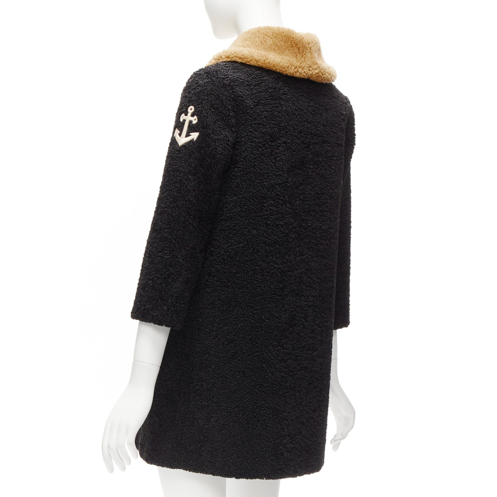 Gucci GUCCI KIDS black beige anchor knots faux shearling Teddy coat 8Y Size XS / US 0-2 / IT 36-38 - 7 Thumbnail