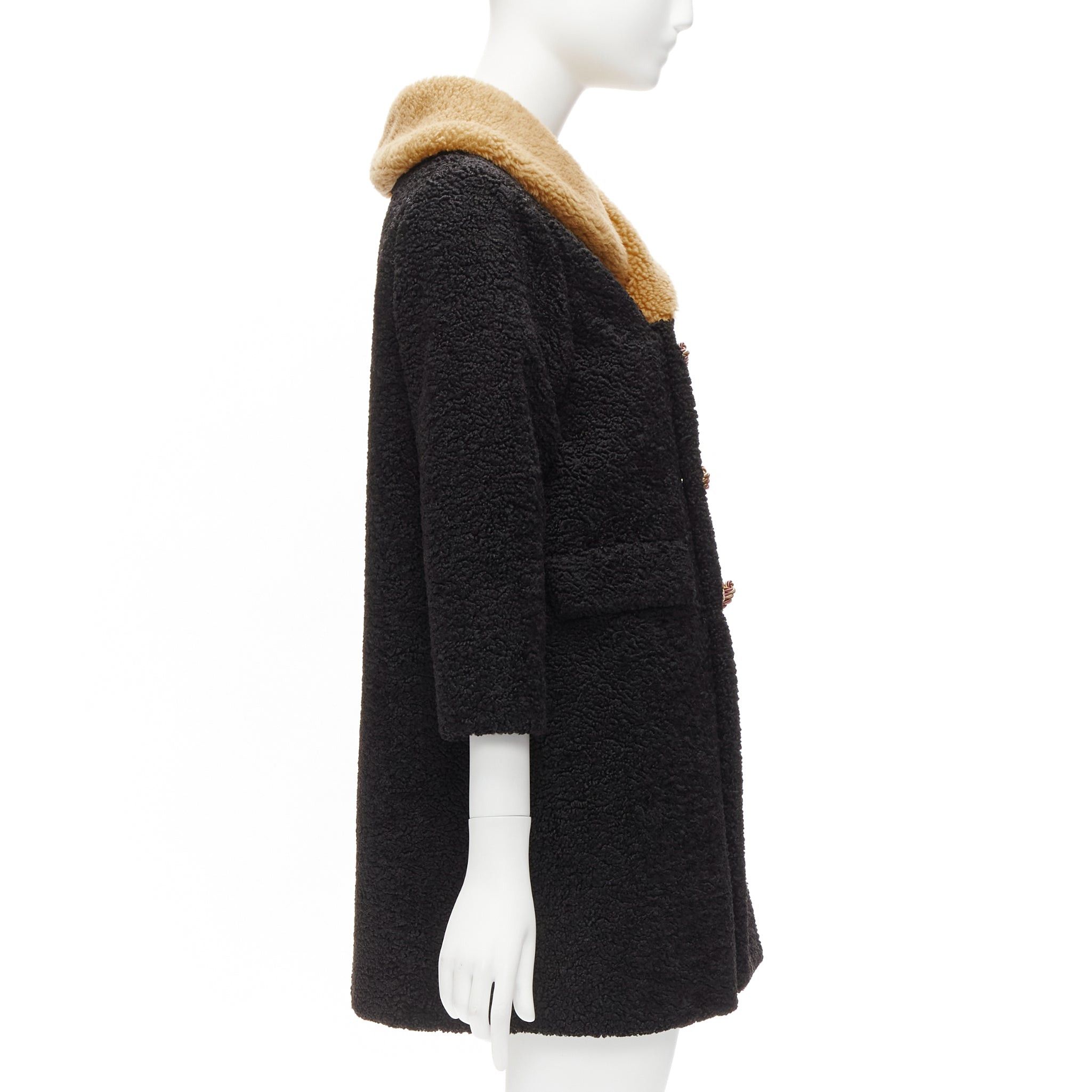Gucci GUCCI KIDS black beige anchor knots faux shearling Teddy coat 8Y Size XS / US 0-2 / IT 36-38 - 5 Thumbnail