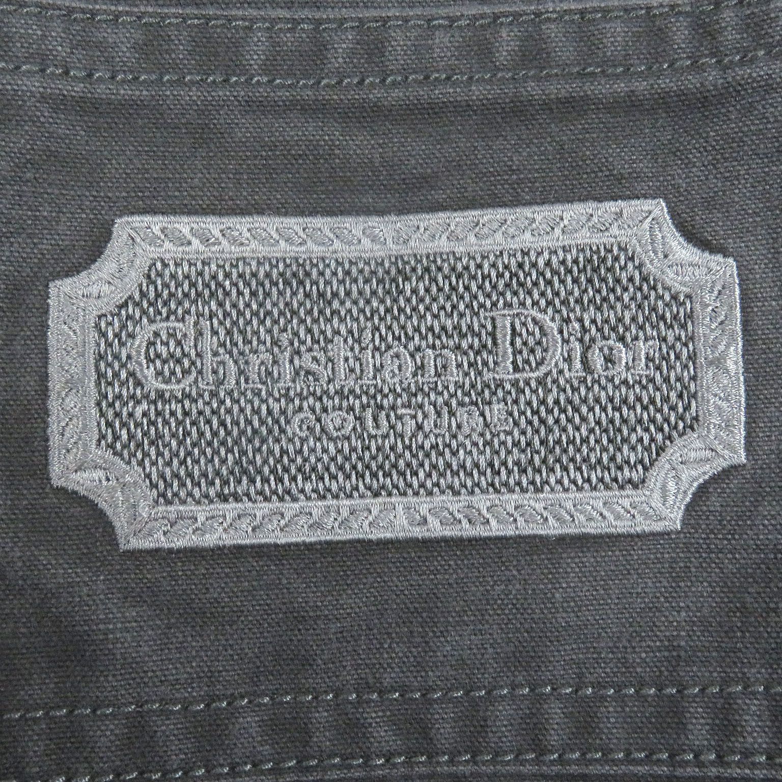 Dior Dior Dior Couture logo patch Long Sleeve Shirt Cotton Dress Shirt 383D587AY520 DUTY FREE for USA Size ONE SIZE - 4 Thumbnail