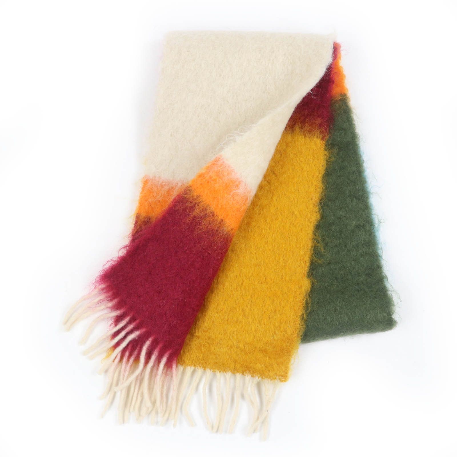 Loewe Loewe Loewe Monogram Leather Patch Fringe Mohair Scarf Others Scarf DUTY FREE for USA Size ONE SIZE - 2 Thumbnail