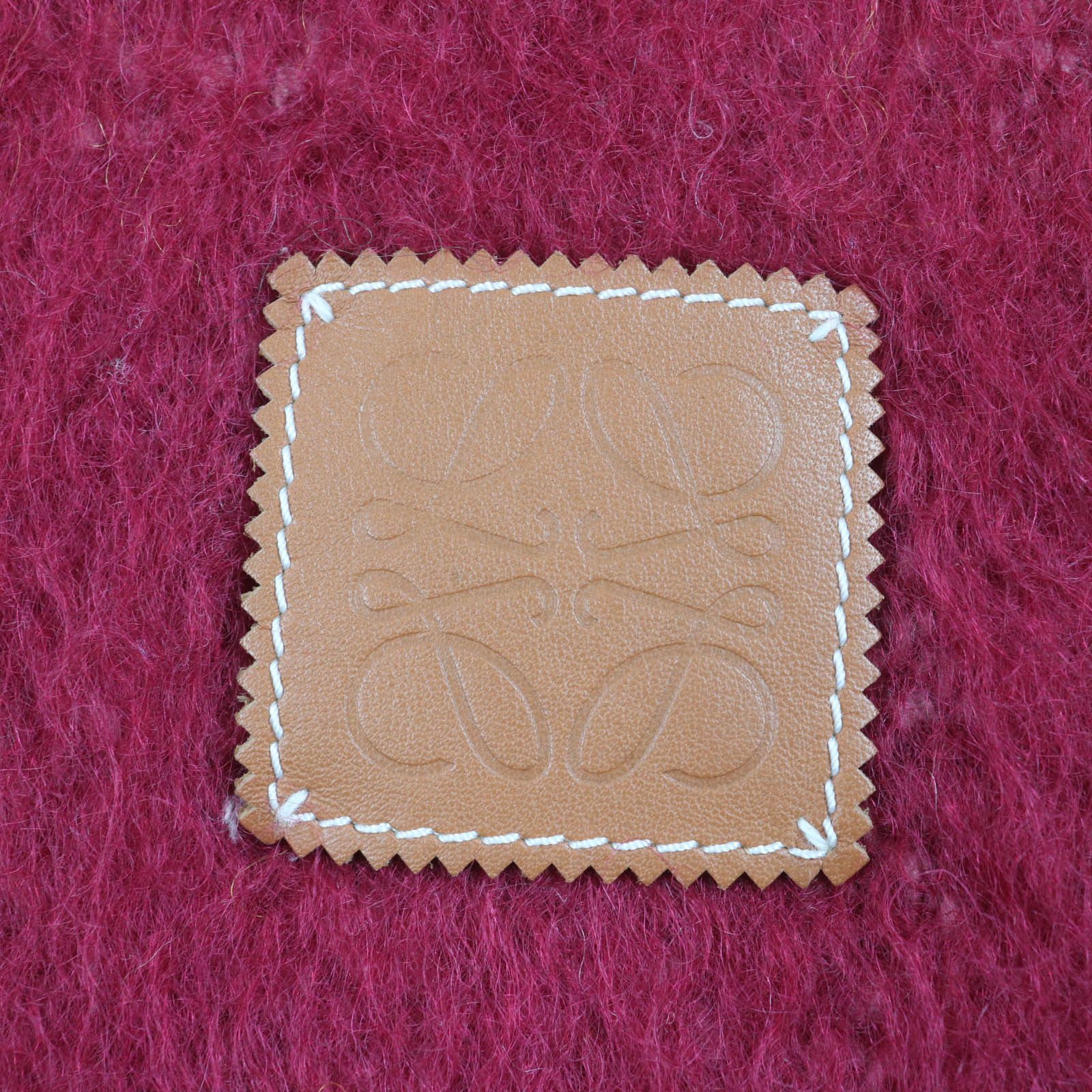 Loewe Loewe Loewe Monogram Leather Patch Fringe Mohair Scarf Others Scarf DUTY FREE for USA Size ONE SIZE - 6 Thumbnail