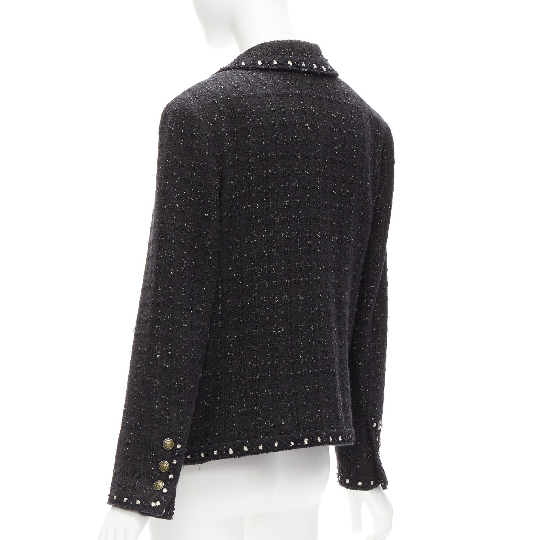 Chanel rare CHANEL 05A Fantasy Tweed CC button 4 pocket little black jacket FR44 2XL Size XL / US 12-14 / IT 48-50 - 7 Thumbnail