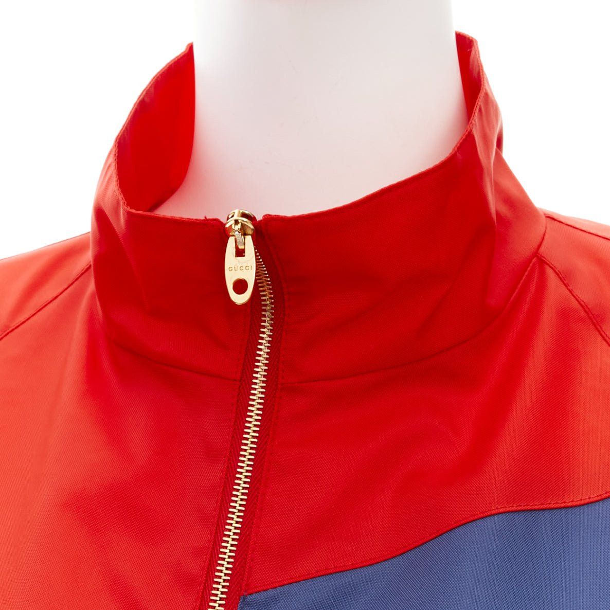 Gucci GUCCI 2020 Script logo red blue nylon track coach jacket IT44 L Size M / US 6-8 / IT 42-44 - 2 Thumbnail