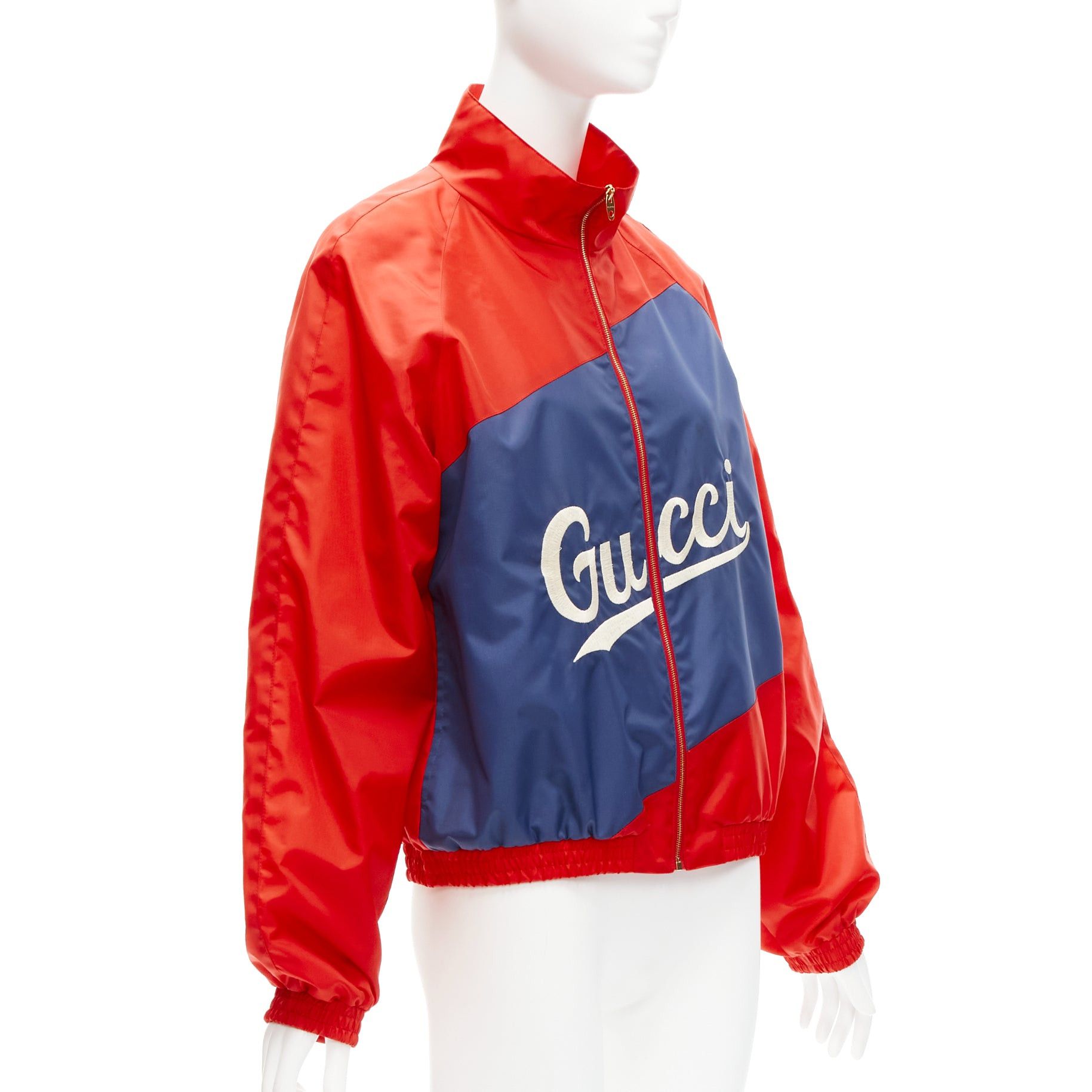 Gucci GUCCI 2020 Script logo red blue nylon track coach jacket IT44 L Size M / US 6-8 / IT 42-44 - 4 Thumbnail