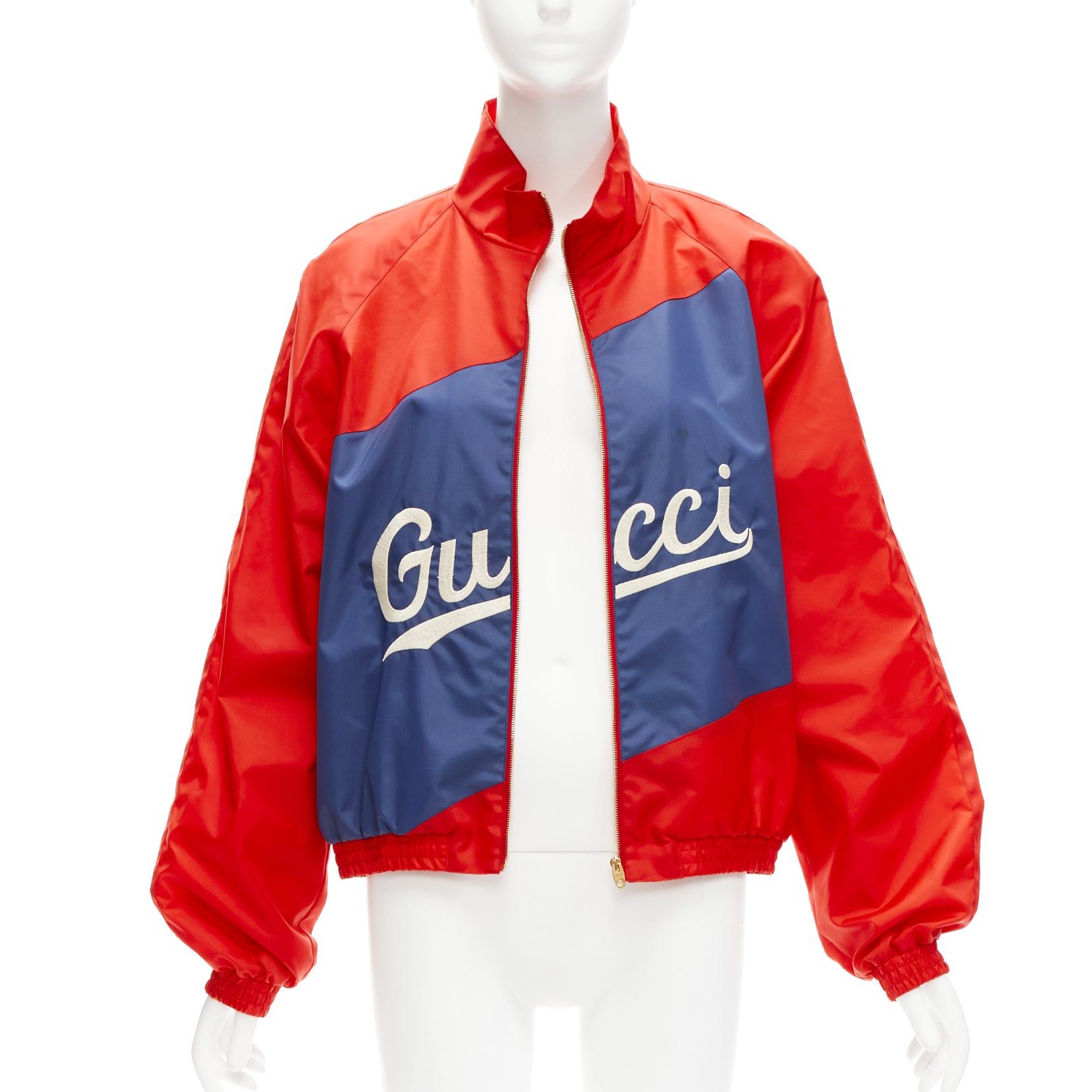 Gucci GUCCI 2020 Script logo red blue nylon track coach jacket IT44 L Size M / US 6-8 / IT 42-44 - 3 Thumbnail