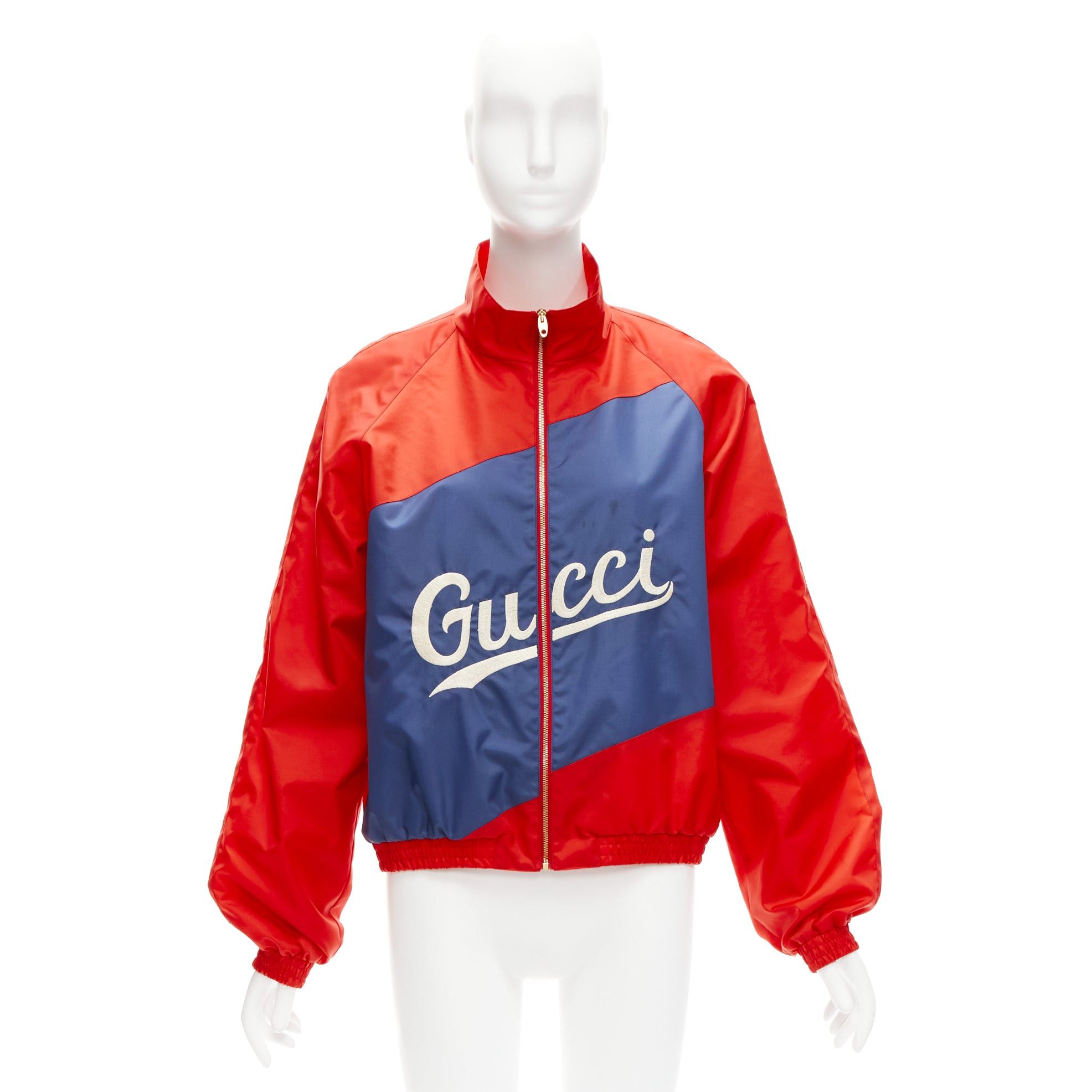 Gucci GUCCI 2020 Script logo red blue nylon track coach jacket IT44 L Size M / US 6-8 / IT 42-44 - 10 Thumbnail