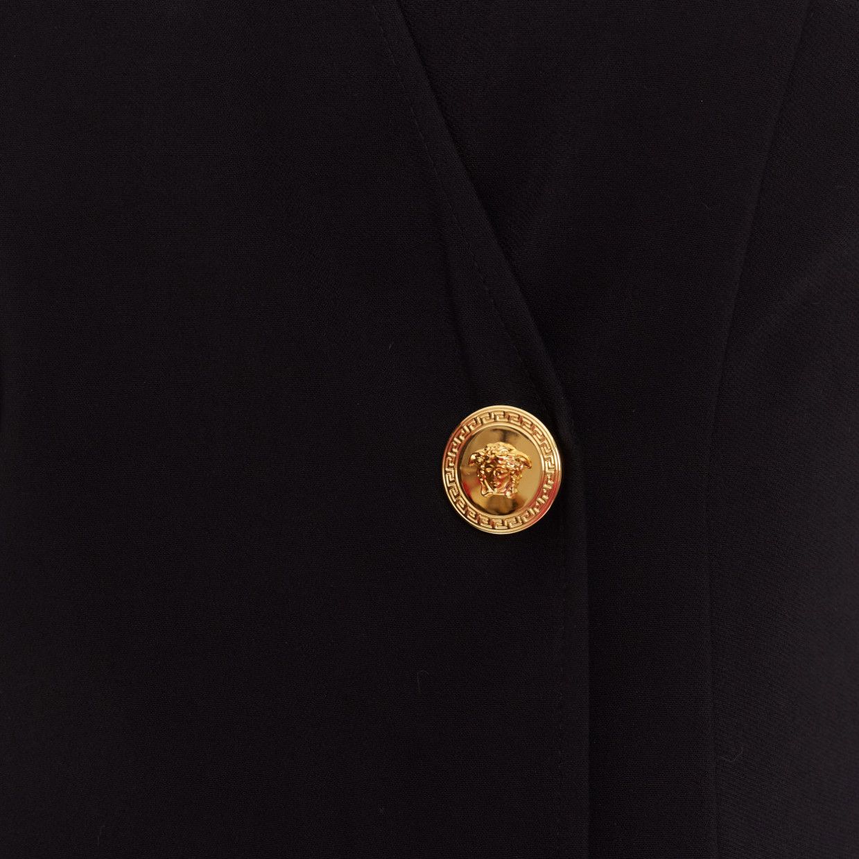 Versace VERSACE 2019 gold Medusa buttons black barocco double breasted dress IT36 XXS Size XS / US 0-2 / IT 36-38 - 7 Thumbnail