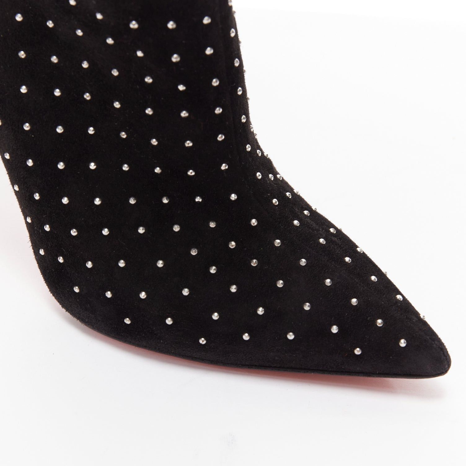 Christian Louboutin CHRISTIAN LOUBOUTIN So Kate Booty black suede micro stud embellished pointy EU36 Size US 6 / IT 36 - 7 Thumbnail
