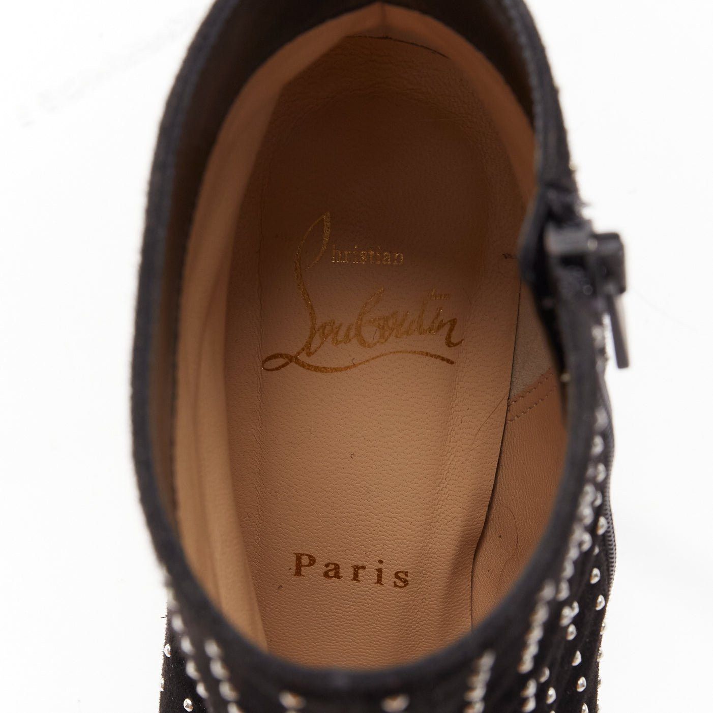 Christian Louboutin CHRISTIAN LOUBOUTIN So Kate Booty black suede micro stud embellished pointy EU36 Size US 6 / IT 36 - 9 Thumbnail
