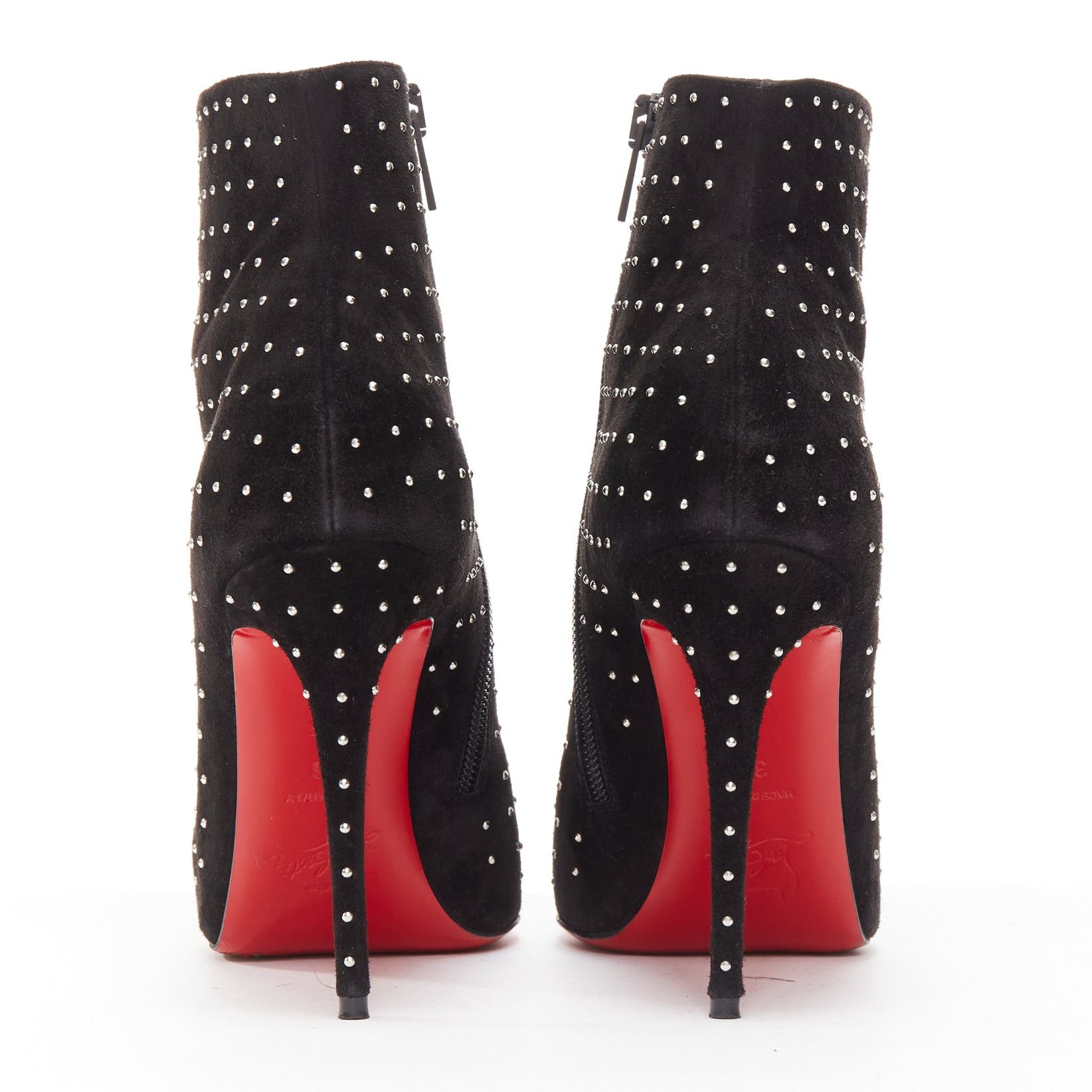 Christian Louboutin CHRISTIAN LOUBOUTIN So Kate Booty black suede micro stud embellished pointy EU36 Size US 6 / IT 36 - 5 Thumbnail